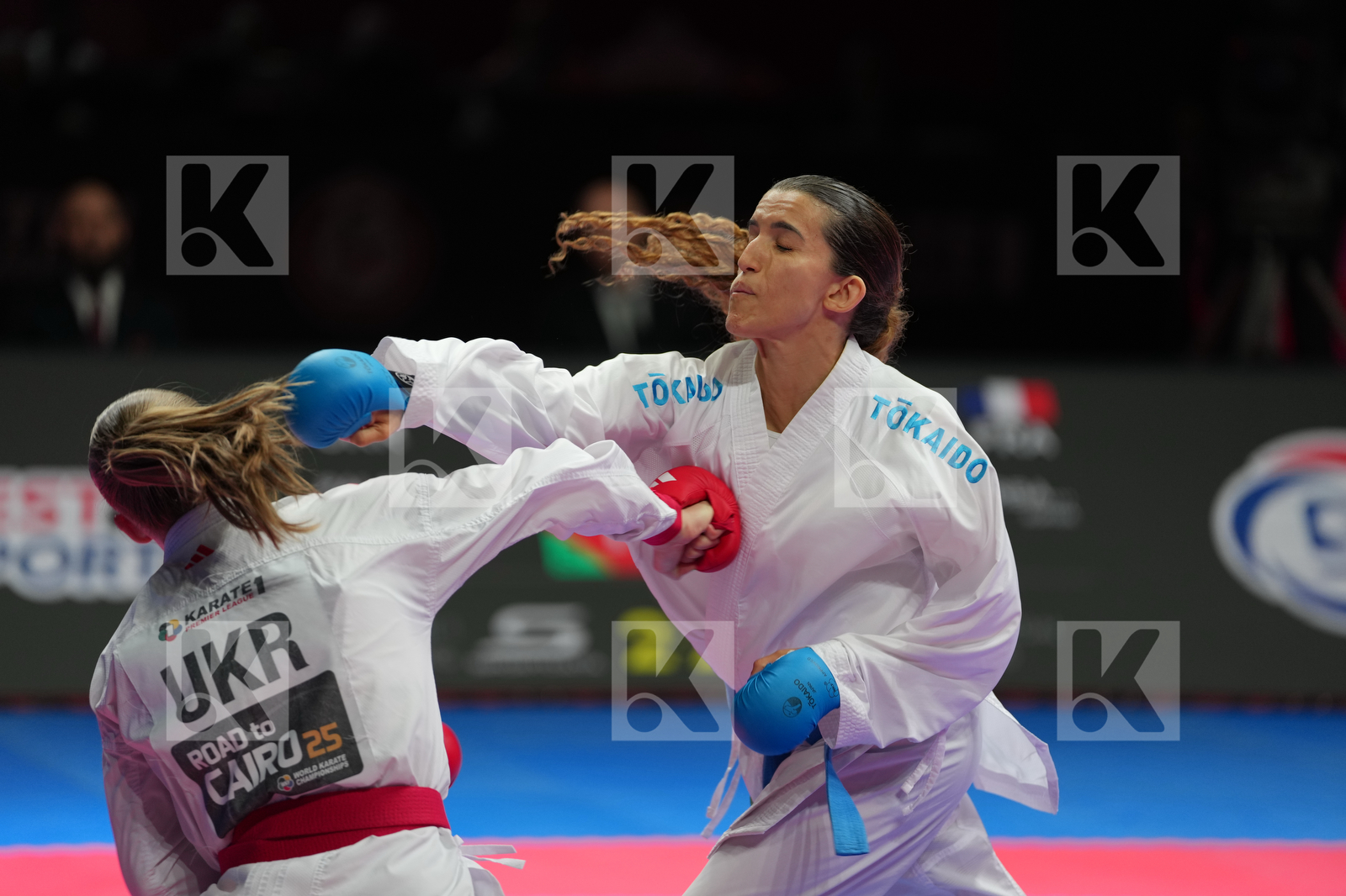 PALASHEVSKA YULIIA (UKRAINE) vs BOUDERBANE SOPHIA (FRANCE) in Female Kumite -50 Kg - Bronze Bout
