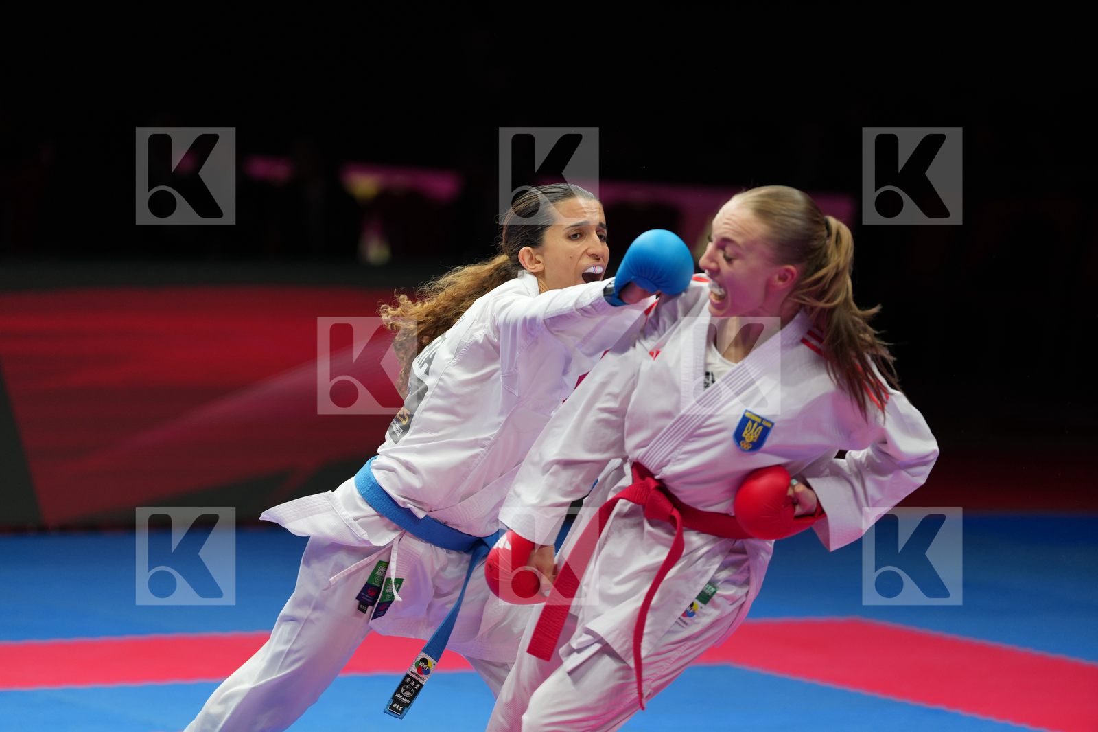 PALASHEVSKA YULIIA (UKRAINE) vs BOUDERBANE SOPHIA (FRANCE) in Female Kumite -50 Kg - Bronze Bout
