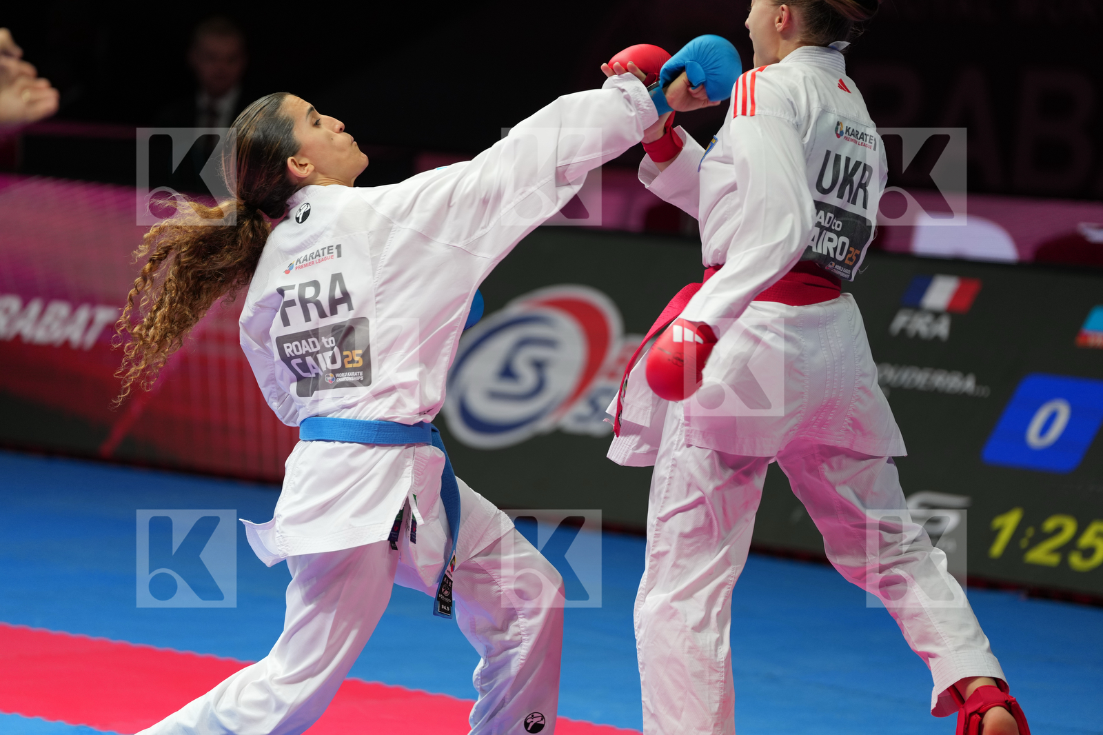 PALASHEVSKA YULIIA (UKRAINE) vs BOUDERBANE SOPHIA (FRANCE) in Female Kumite -50 Kg - Bronze Bout