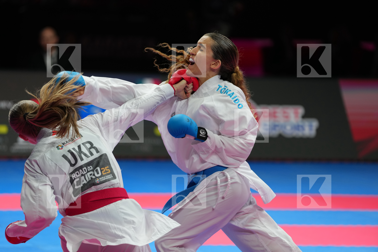 PALASHEVSKA YULIIA (UKRAINE) vs BOUDERBANE SOPHIA (FRANCE) in Female Kumite -50 Kg - Bronze Bout