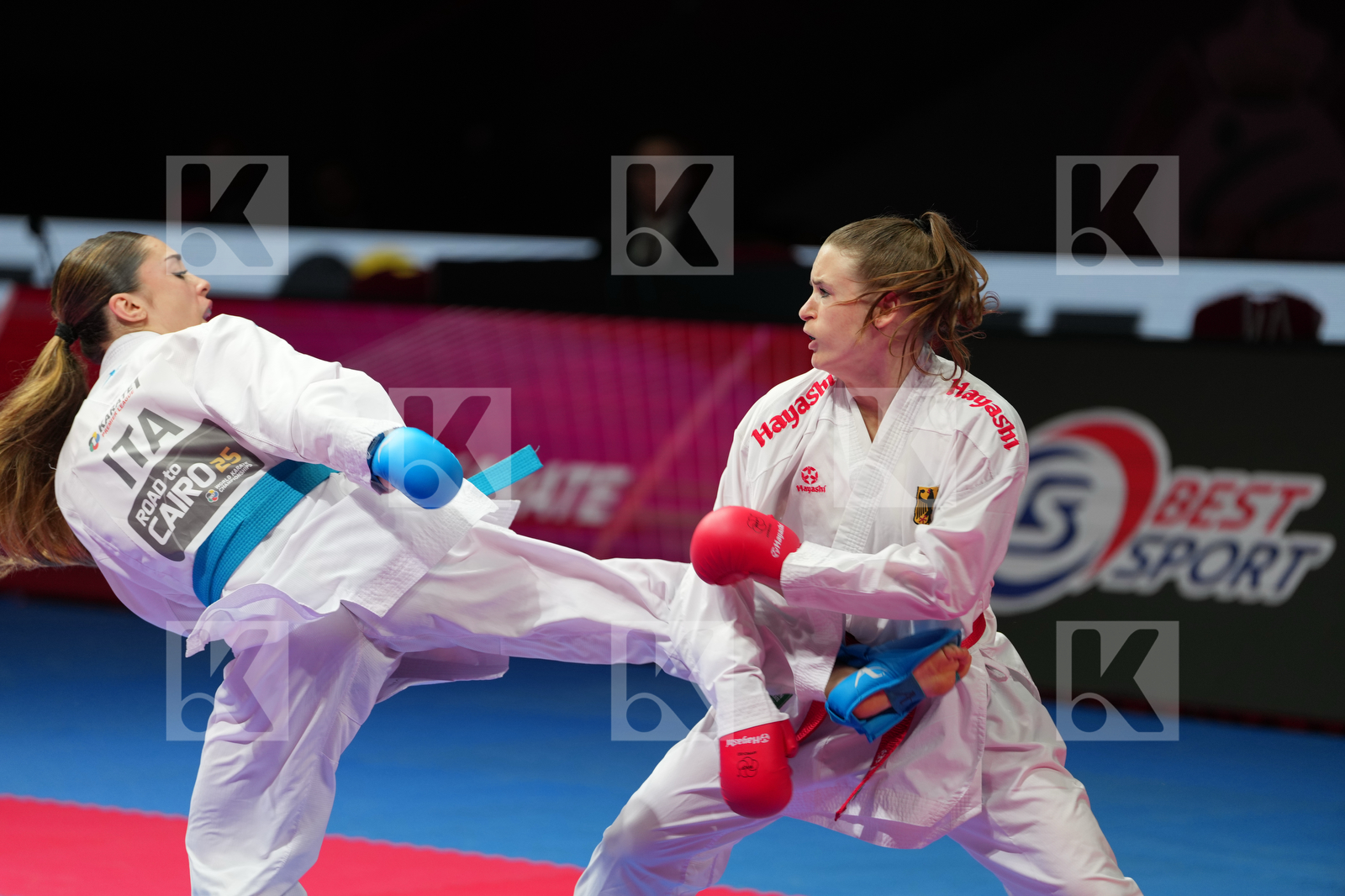 HUBRICH SHARA (GERMANY) vs  BIFULCO ASIA (ITALY) in Female Kumite -50 Kg - Bronze Bout