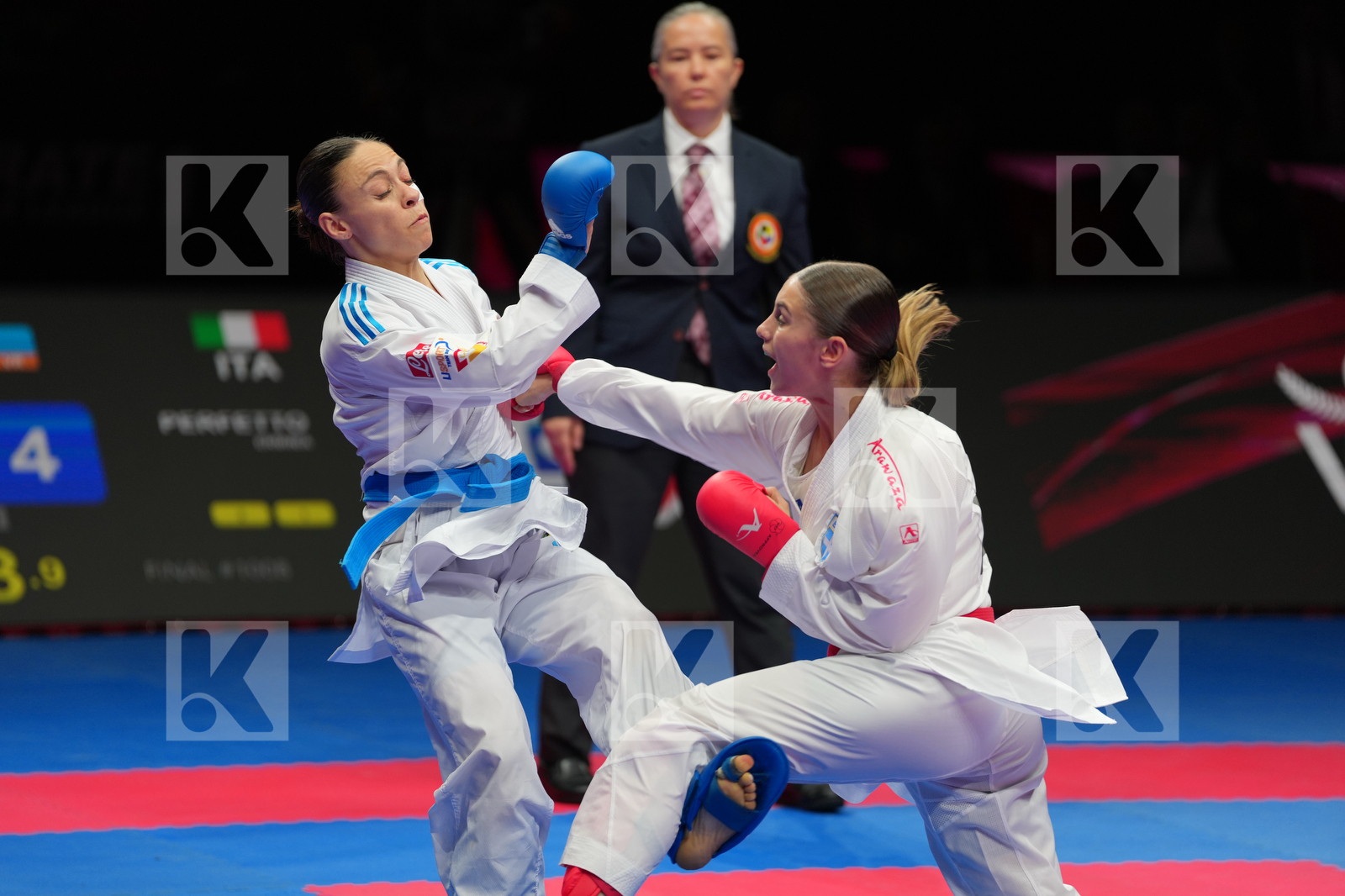 PAPPA CHRISTINA TRIADA (GREECE) vs PERFETTO ERMINIA (ITALY) in Female Kumite -50 Kg - Final Bout