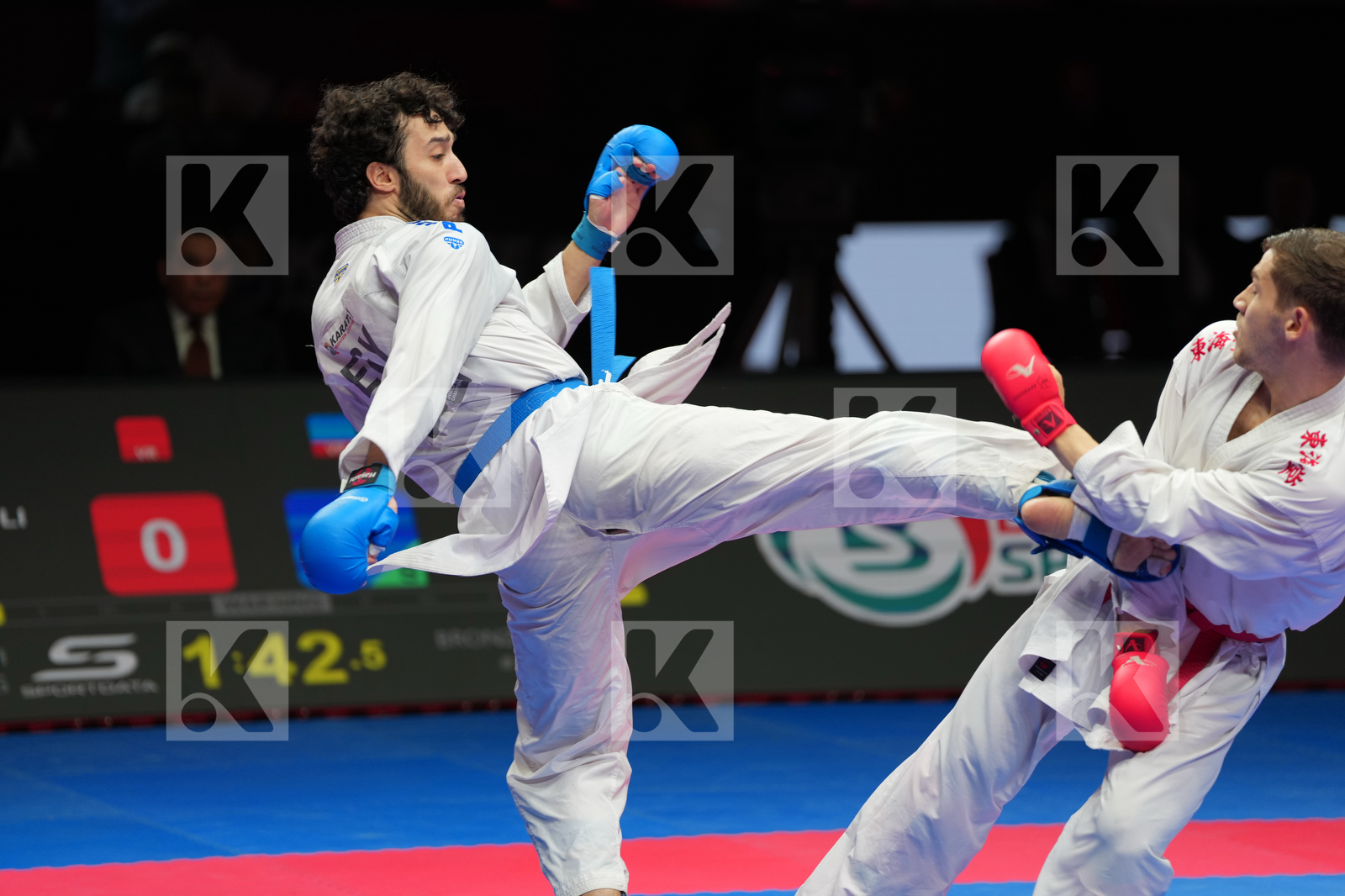 MAMMADLI HUSEYN (AZERBAIJAN) vs ELSAWY ALI (EGYPT) in Male Kumite -67 Kg - Bronze Bout