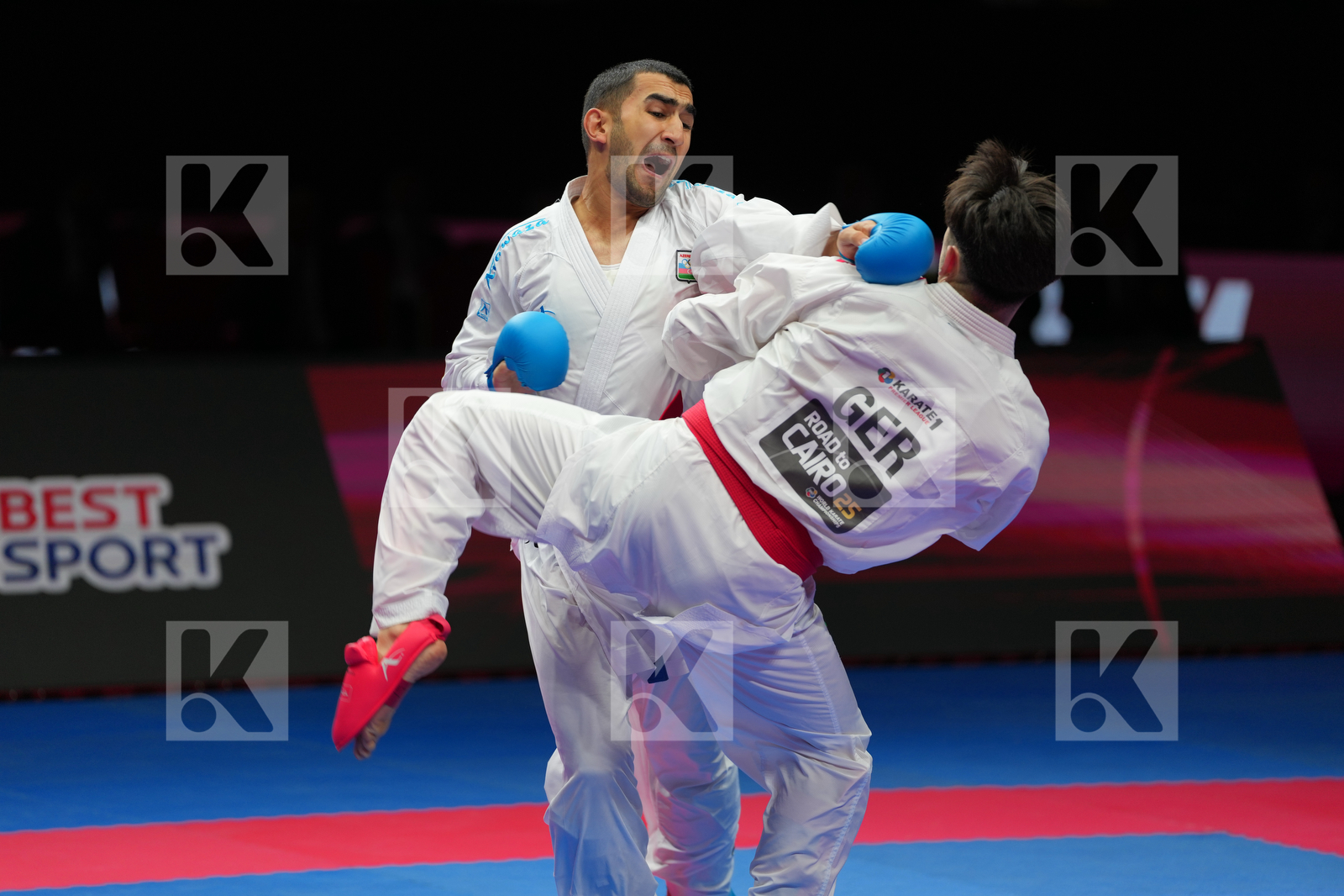 OEZDEMIR MUHAMMED (GERMANY) vs RZAZADE NURAN (AZERBAIJAN) in Male Kumite -67 Kg - Bronze Bout
