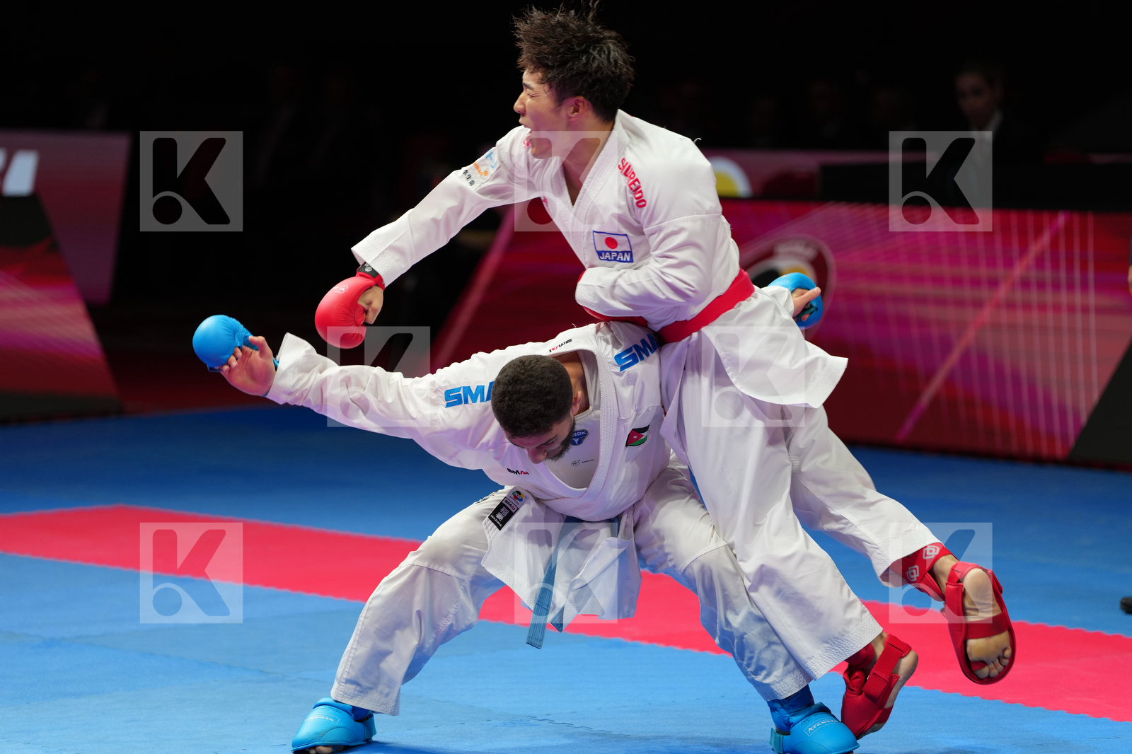KOZAKI YUGO (JAPAN) vs GHAITH AFEEF (JORDAN) in Male Kumite -67 Kg - Final Bout