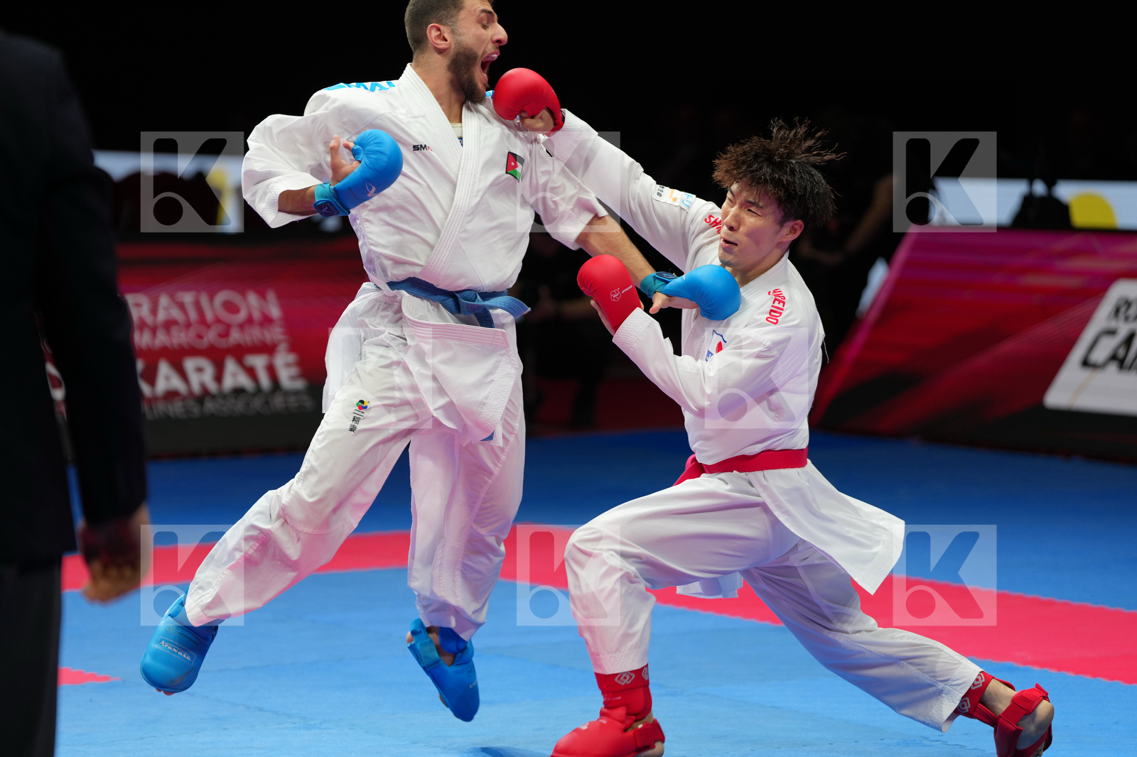 KOZAKI YUGO (JAPAN) vs GHAITH AFEEF (JORDAN) in Male Kumite -67 Kg - Final Bout