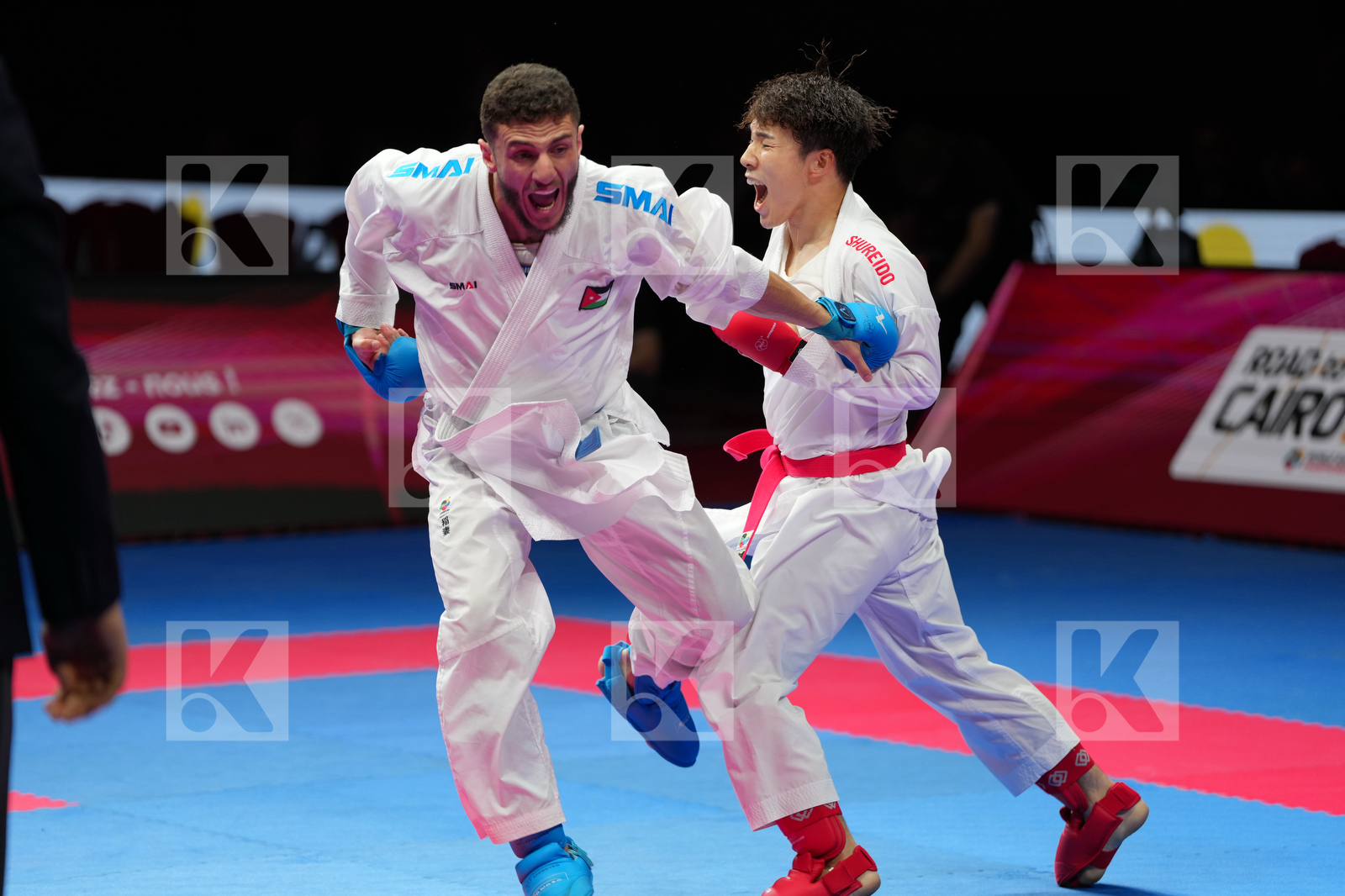 KOZAKI YUGO (JAPAN) vs GHAITH AFEEF (JORDAN) in Male Kumite -67 Kg - Final Bout