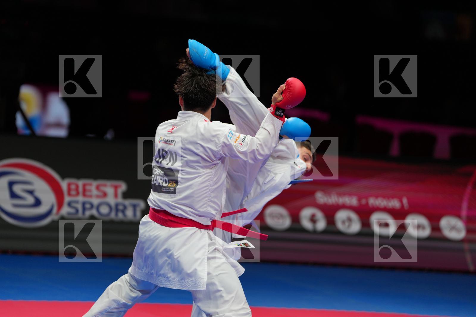 KOZAKI YUGO (JAPAN) vs GHAITH AFEEF (JORDAN) in Male Kumite -67 Kg - Final Bout