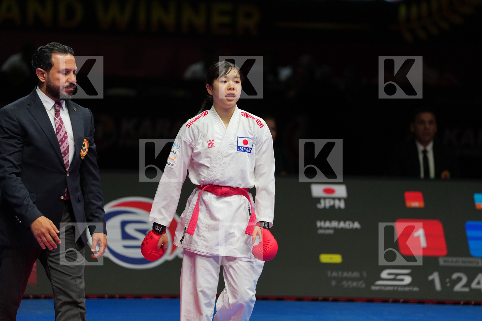 HARADA AKARI (JAPAN) vs YAKAN TUBA (TURKIYE) in Female Kumite -55 Kg - Bronze Bout