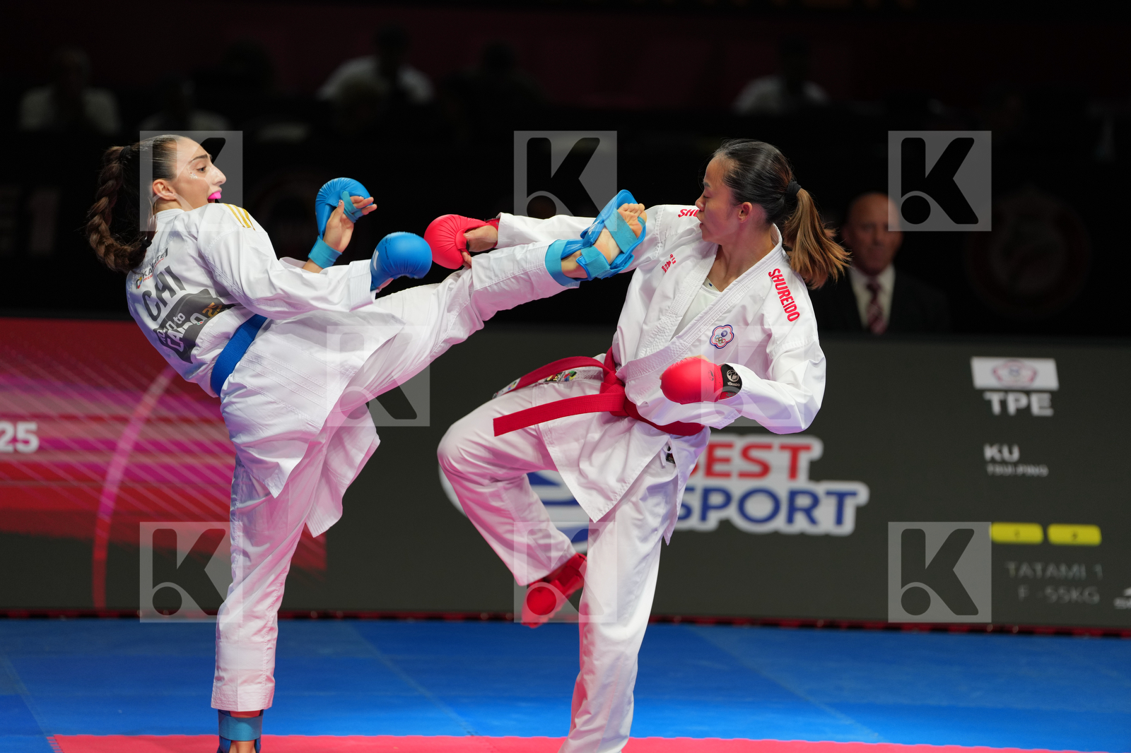 KU TSUI-PING (TAIPEI CHINA) vs TORO_MENESES VALENTINA (CHILE) in Female Kumite -55 Kg - Final Bout