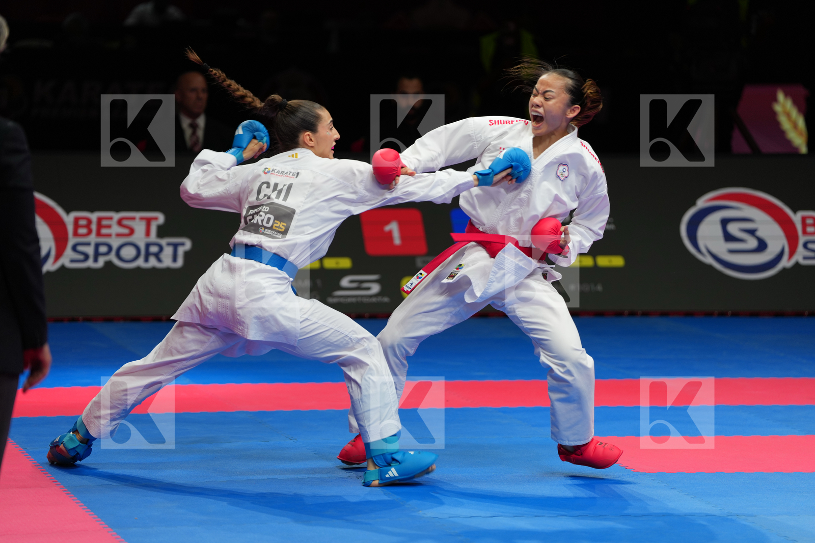 KU TSUI-PING (TAIPEI CHINA) vs TORO_MENESES VALENTINA (CHILE) in Female Kumite -55 Kg - Final Bout