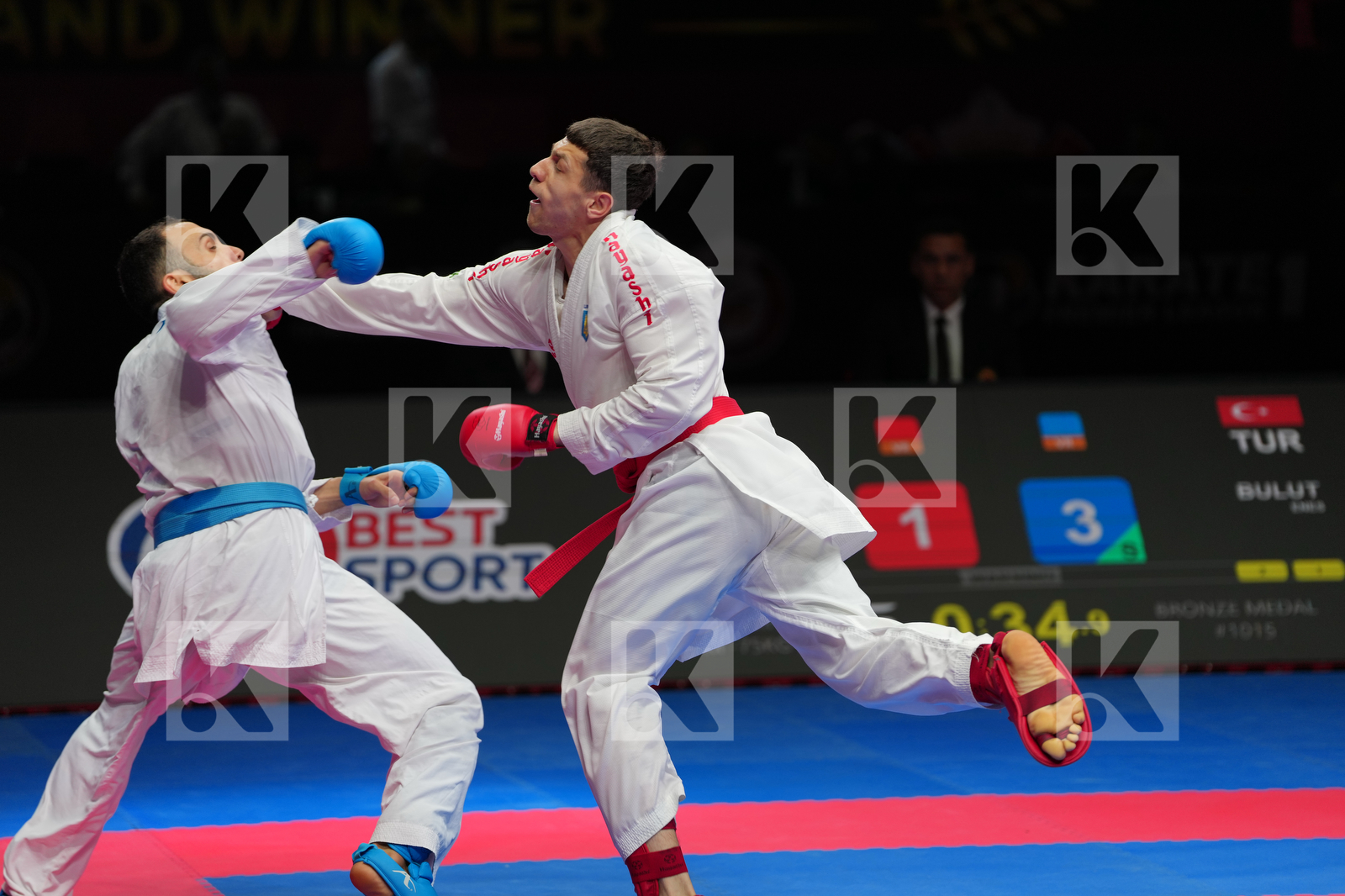 ZAPLITNYI ANDRII (UKRAINE) vs BULUT ENES (TURKIYE) in Male Kumite -75 Kg - Bronze Bout