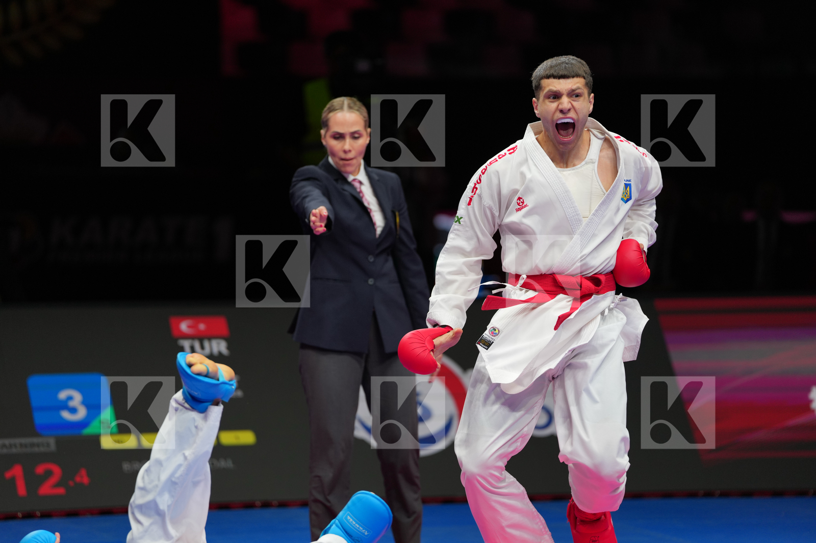 ZAPLITNYI ANDRII (UKRAINE) vs BULUT ENES (TURKIYE) in Male Kumite -75 Kg - Bronze Bout