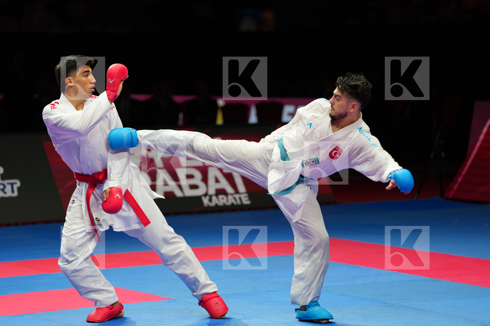 SULEYMANOV RASHID (AZERBAIJAN) vs YURUR OMER_FARUK (TURKIYE) in Male Kumite -75 Kg - Bronze Bout