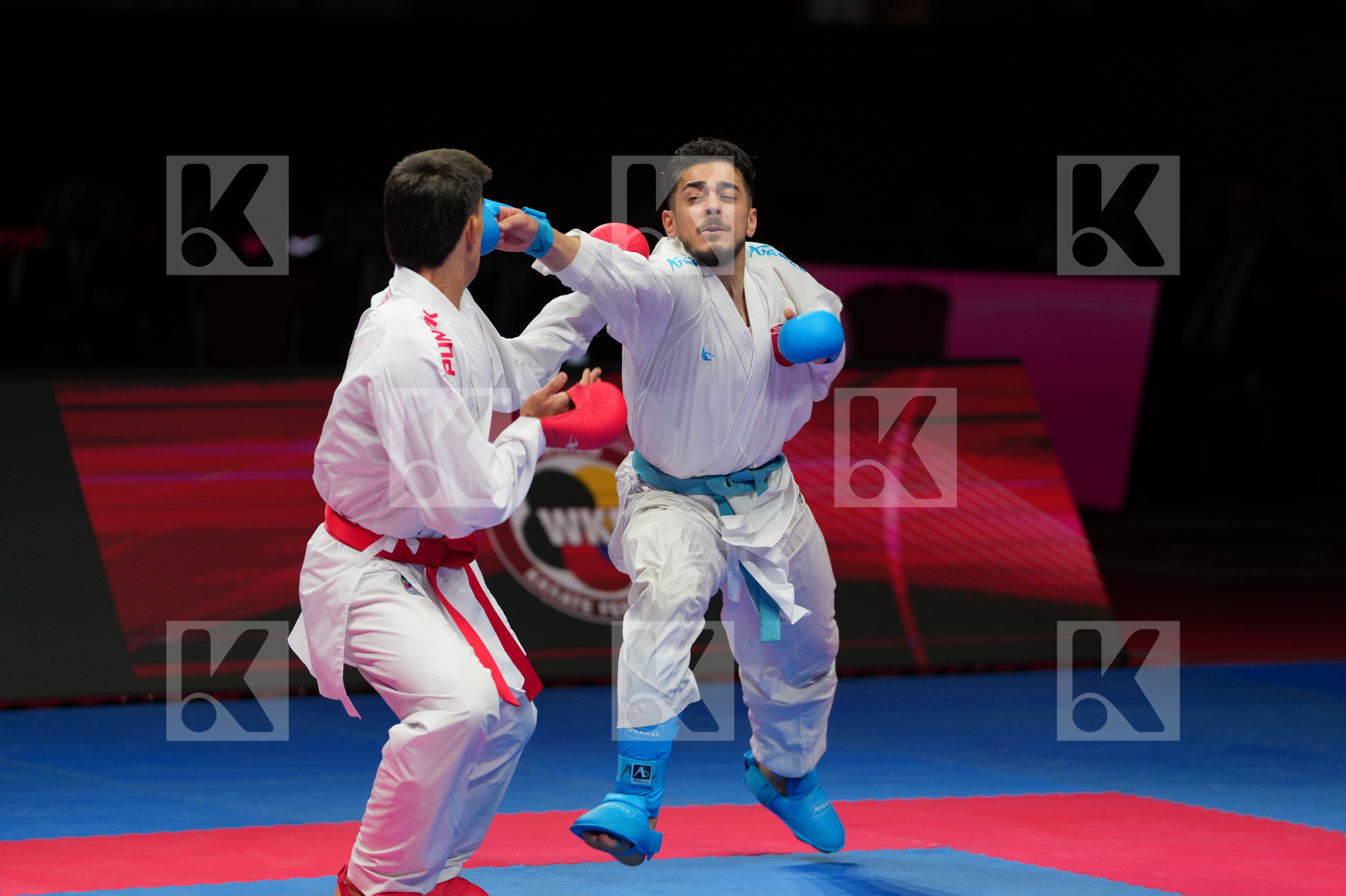 SULEYMANOV RASHID (AZERBAIJAN) vs YURUR OMER_FARUK (TURKIYE) in Male Kumite -75 Kg - Bronze Bout