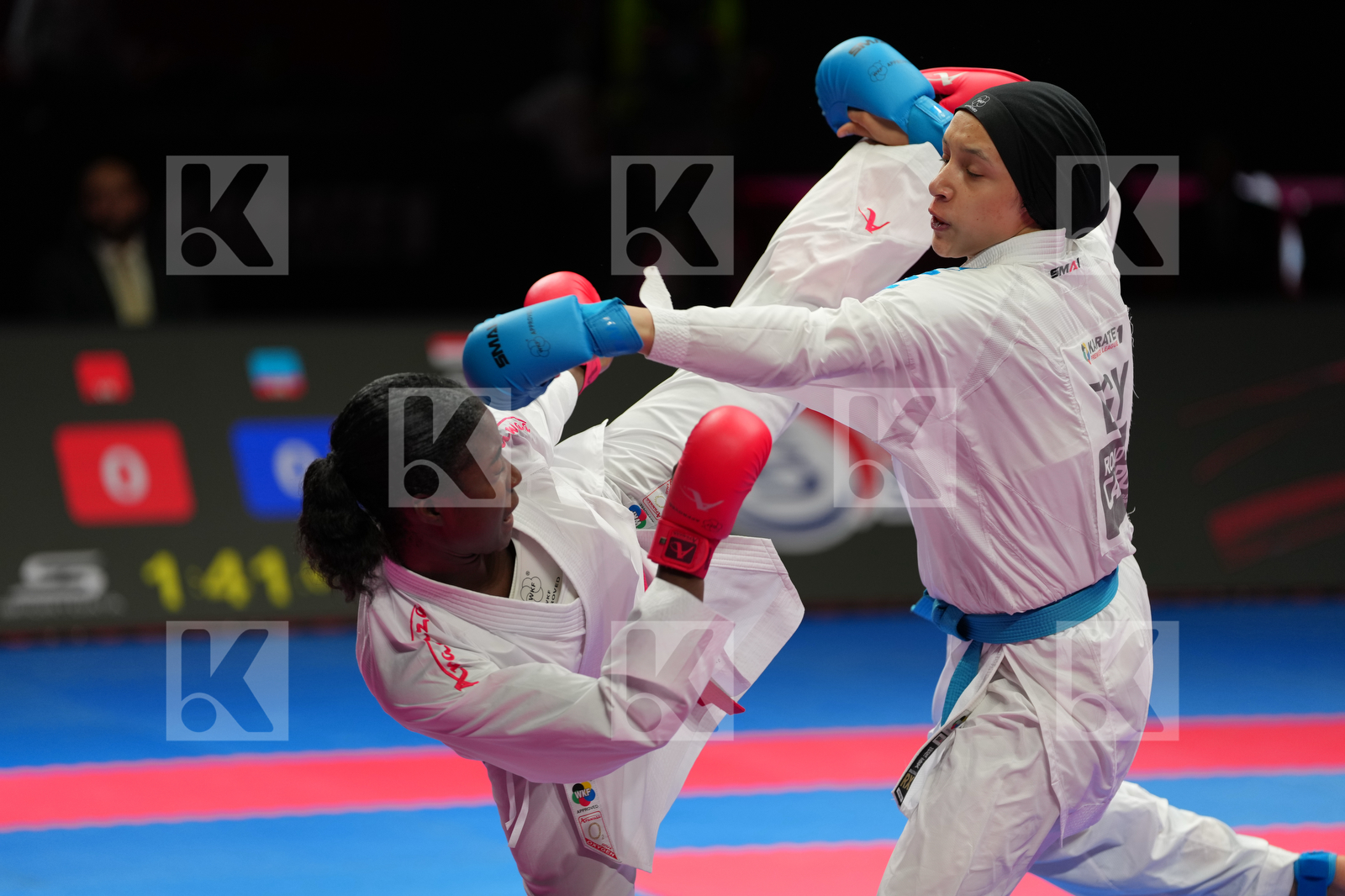 SOMBE TRICYA (FRANCE) vs TOLBA RAHMA (EGYPT) in Female Kumite -61 Kg - Bronze Bout