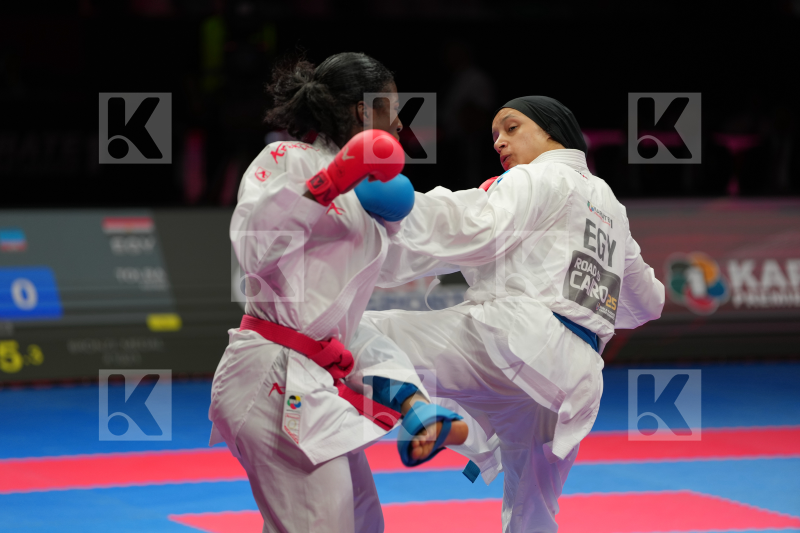 SOMBE TRICYA (FRANCE) vs TOLBA RAHMA (EGYPT) in Female Kumite -61 Kg - Bronze Bout