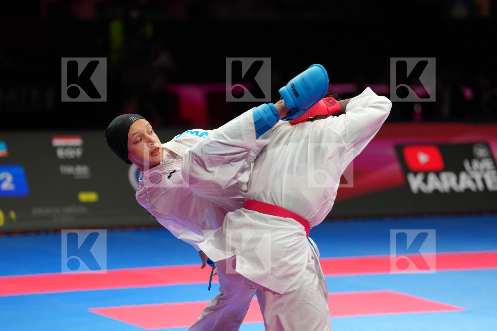 SOMBE TRICYA (FRANCE) vs TOLBA RAHMA (EGYPT) in Female Kumite -61 Kg - Bronze Bout