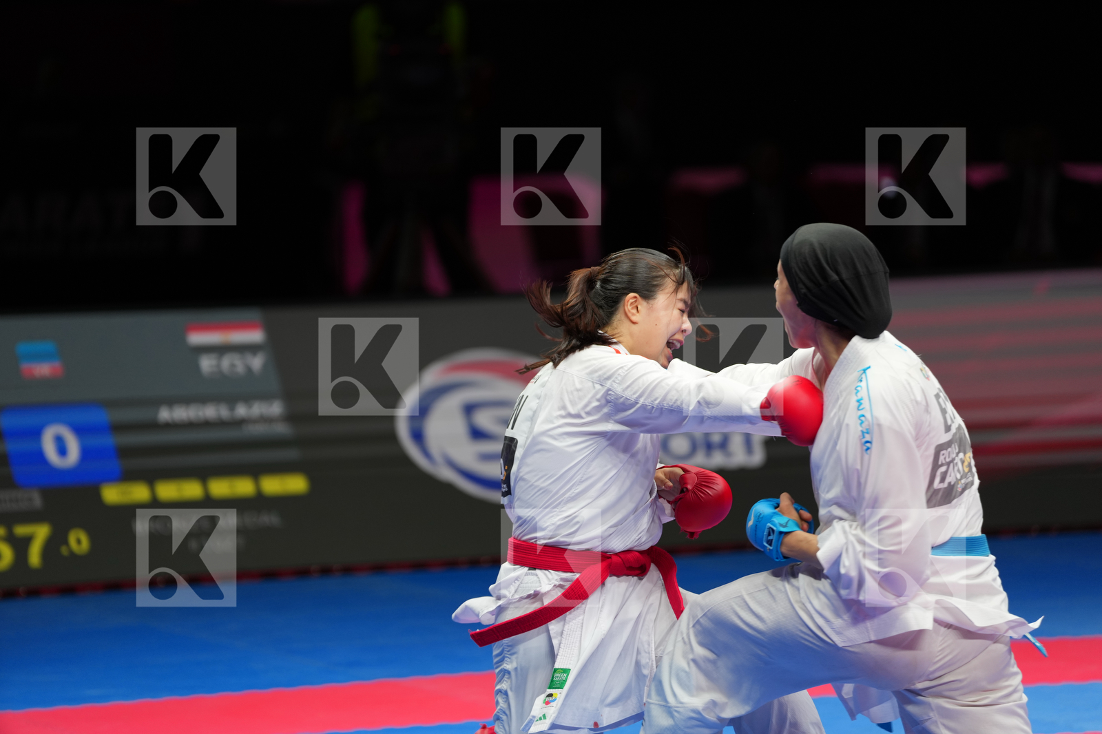 KAMA TSUBASA (JAPAN) vs ABDELAZIZ FERYAL (EGYPT) in Female Kumite -68 Kg - Bronze Bout