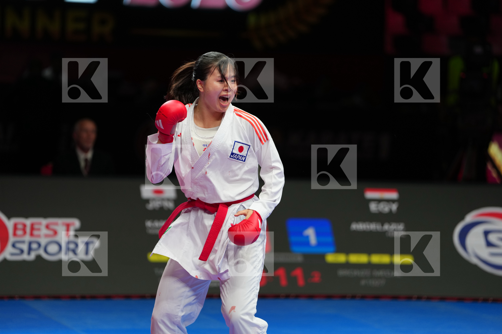 KAMA TSUBASA (JAPAN) vs ABDELAZIZ FERYAL (EGYPT) in Female Kumite -68 Kg - Bronze Bout