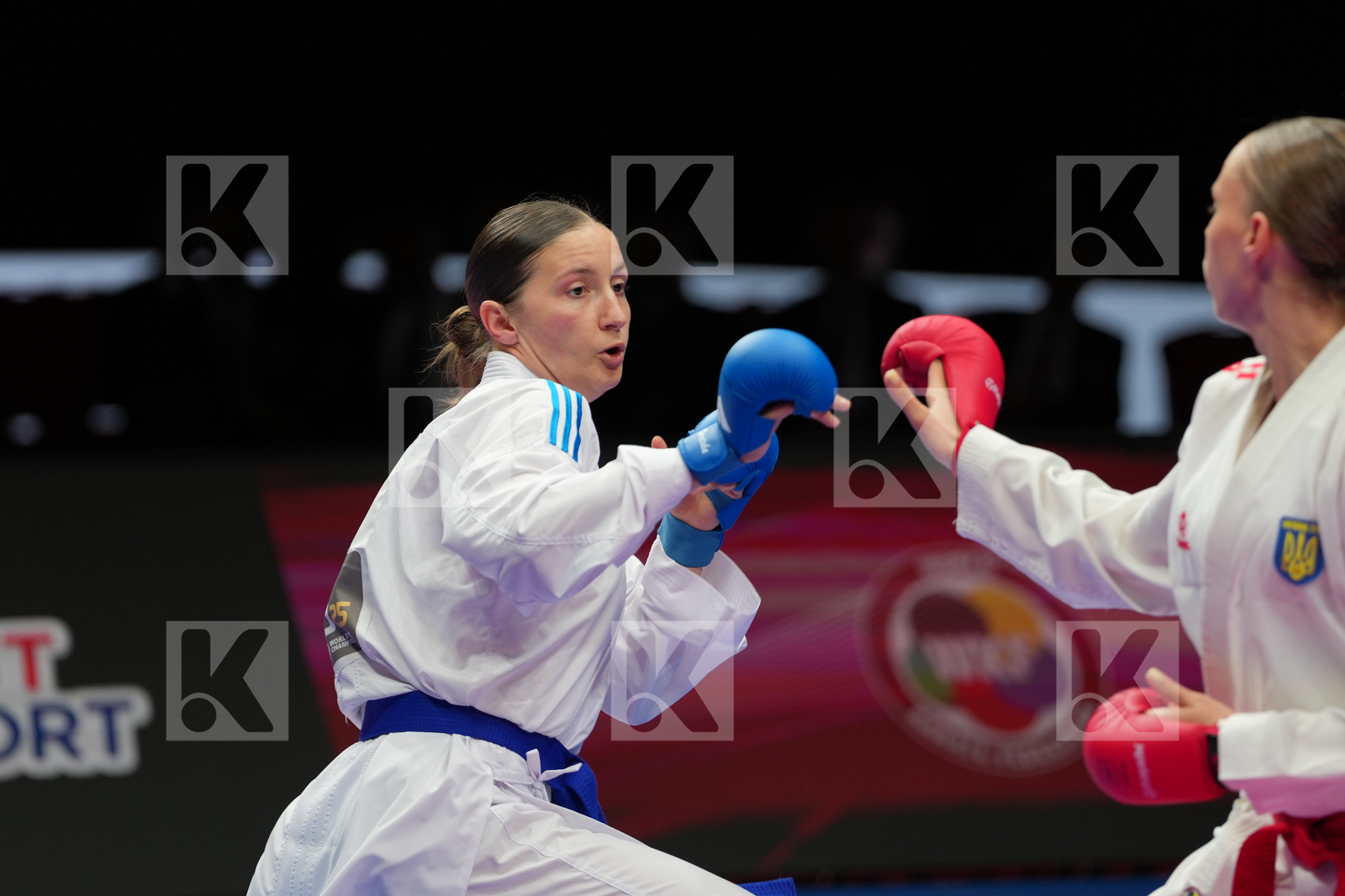 SIELIEMIENIEVA ELINA (UKRAINE) vs ZARETSKA IRYNA (AZERBAIJAN) in Female Kumite -68 Kg - Bronze Bout