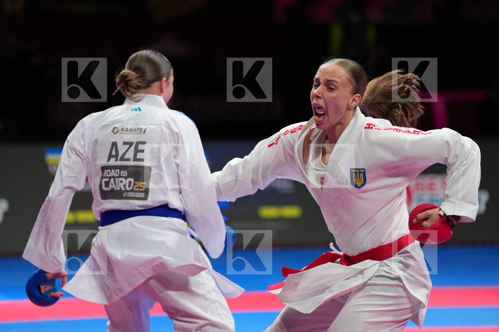 SIELIEMIENIEVA ELINA (UKRAINE) vs ZARETSKA IRYNA (AZERBAIJAN) in Female Kumite -68 Kg - Bronze Bout