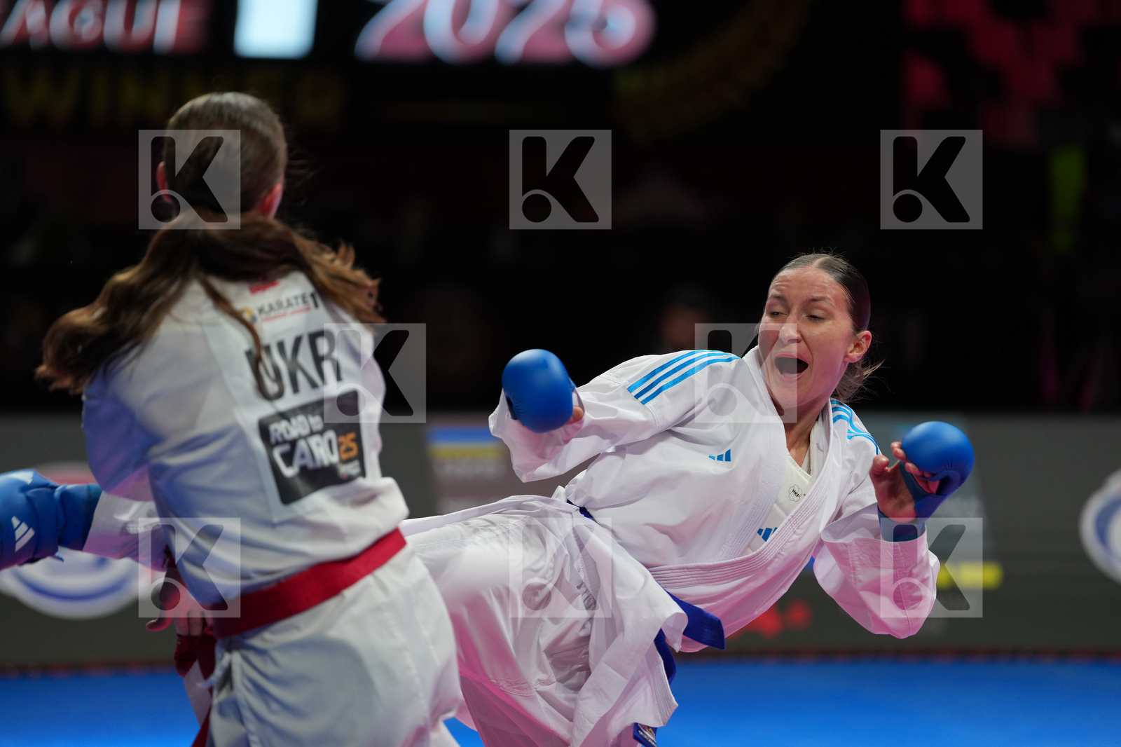 SIELIEMIENIEVA ELINA (UKRAINE) vs ZARETSKA IRYNA (AZERBAIJAN) in Female Kumite -68 Kg - Bronze Bout