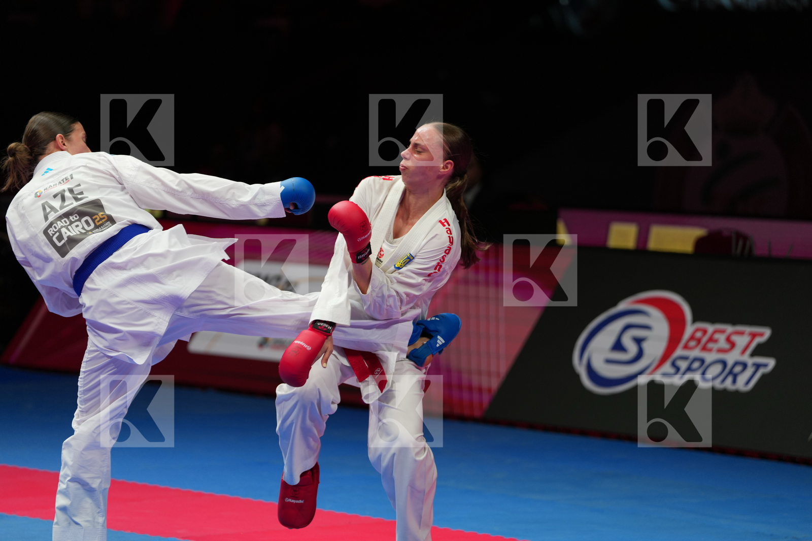 SIELIEMIENIEVA ELINA (UKRAINE) vs ZARETSKA IRYNA (AZERBAIJAN) in Female Kumite -68 Kg - Bronze Bout