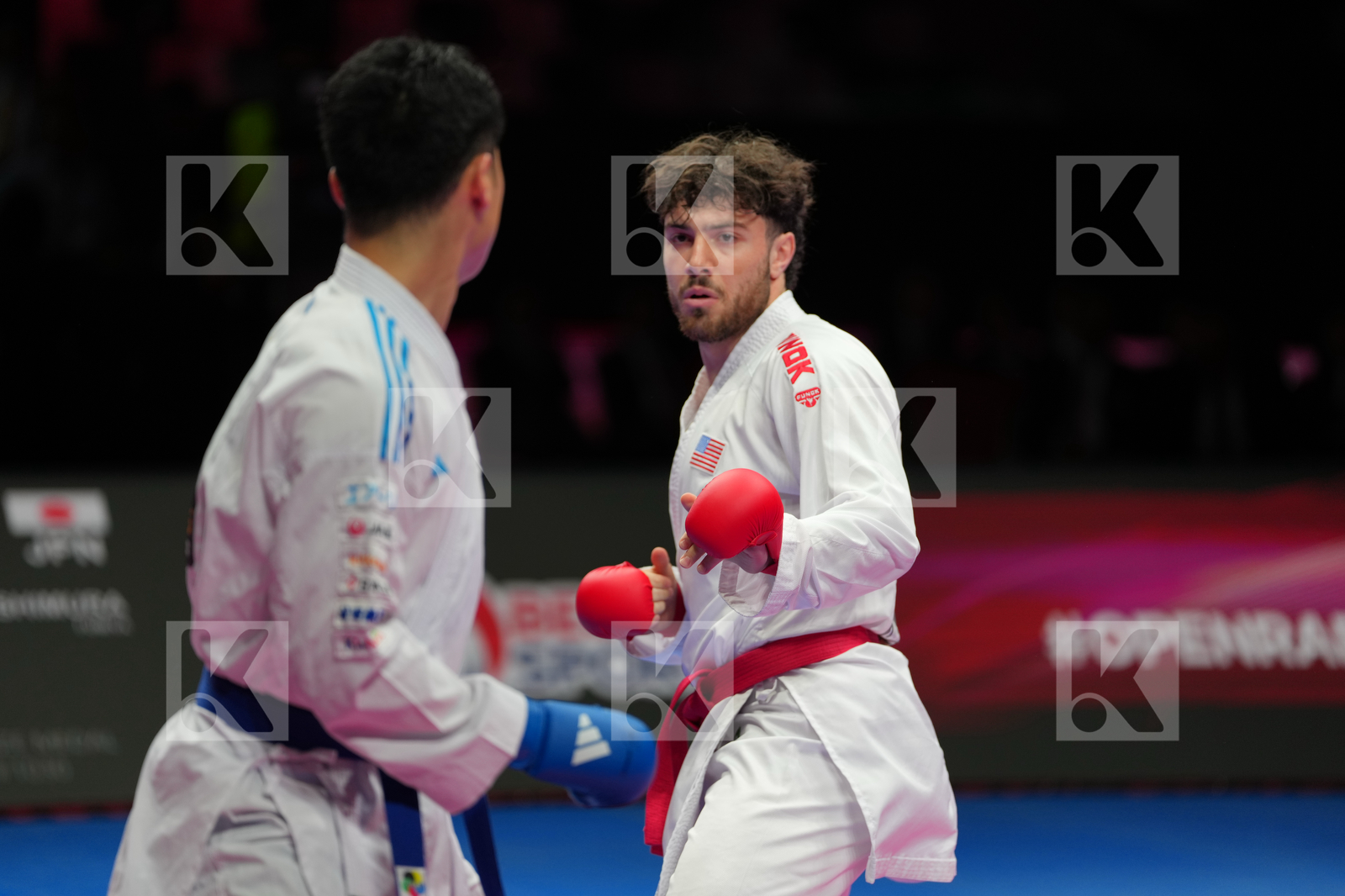 SAGILYAN EDUARD (USA) vs YOSHIMURA FUMIYA (JAPAN) in Male Kumite 84+ Kg - Bronze Bout