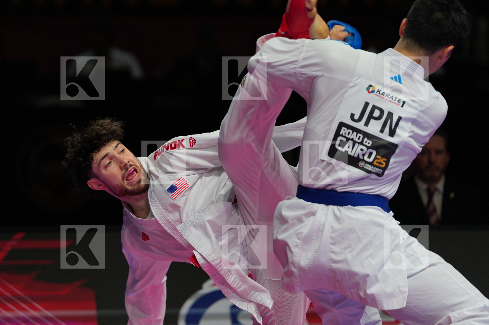 SAGILYAN EDUARD (USA) vs YOSHIMURA FUMIYA (JAPAN) in Male Kumite 84+ Kg - Bronze Bout