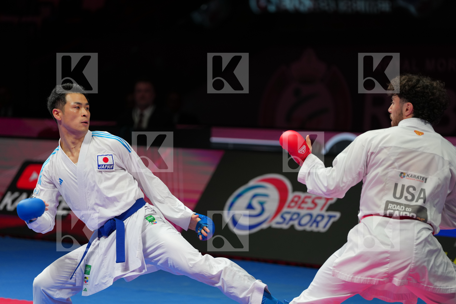 SAGILYAN EDUARD (USA) vs YOSHIMURA FUMIYA (JAPAN) in Male Kumite 84+ Kg - Bronze Bout