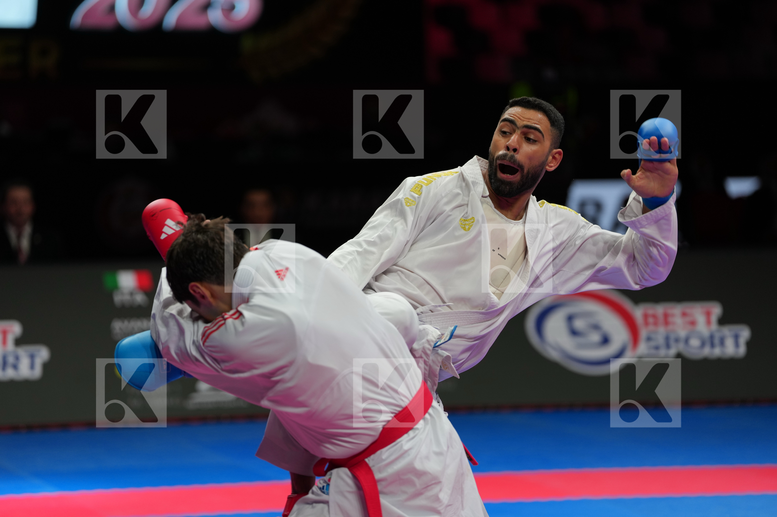 AVANZINI MATTEO (ITALY) vs MAHMOUD TAHA_TAREK (EGYPT) in Male Kumite 84+ Kg - Final Bout