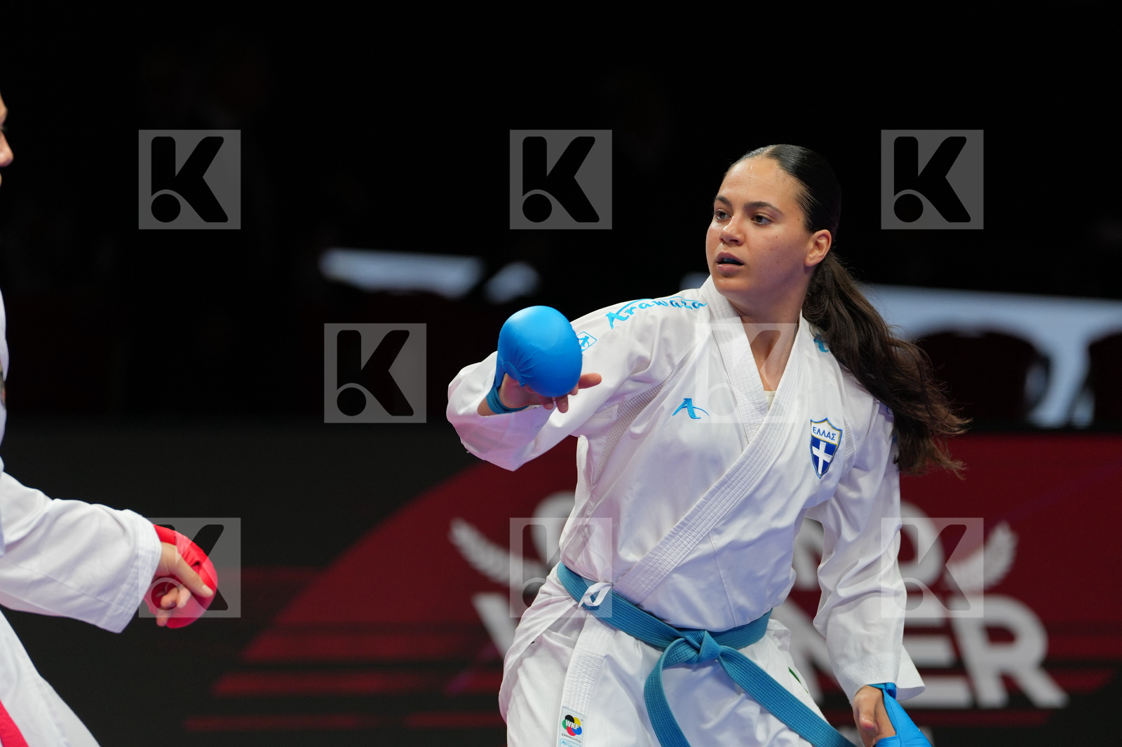 KNEER JOHANNA (GERMANY) vs KYDONAKI KYRIAKI (GREECE) in Female Kumite 68+ Kg - Bronze Bout