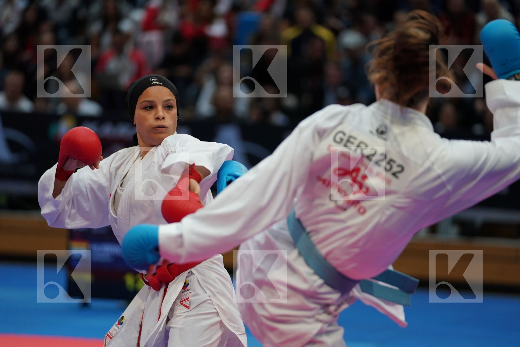 SAYED RADWA (EGYPT) vs HUBRICH SHARA (GERMANY) in Senior Kumite -50 Kg - Bronze bout