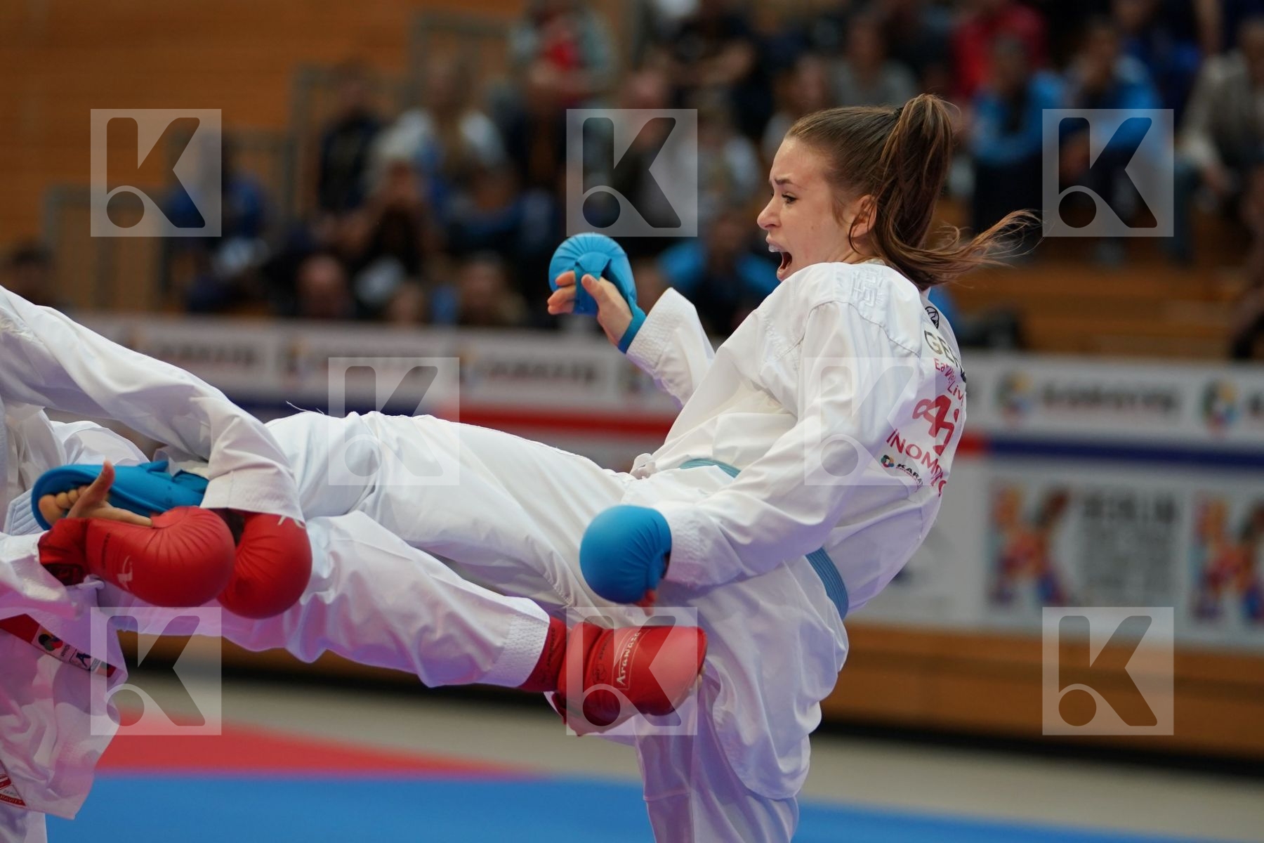 SAYED RADWA (EGYPT) vs HUBRICH SHARA (GERMANY) in Senior Kumite -50 Kg - Bronze bout