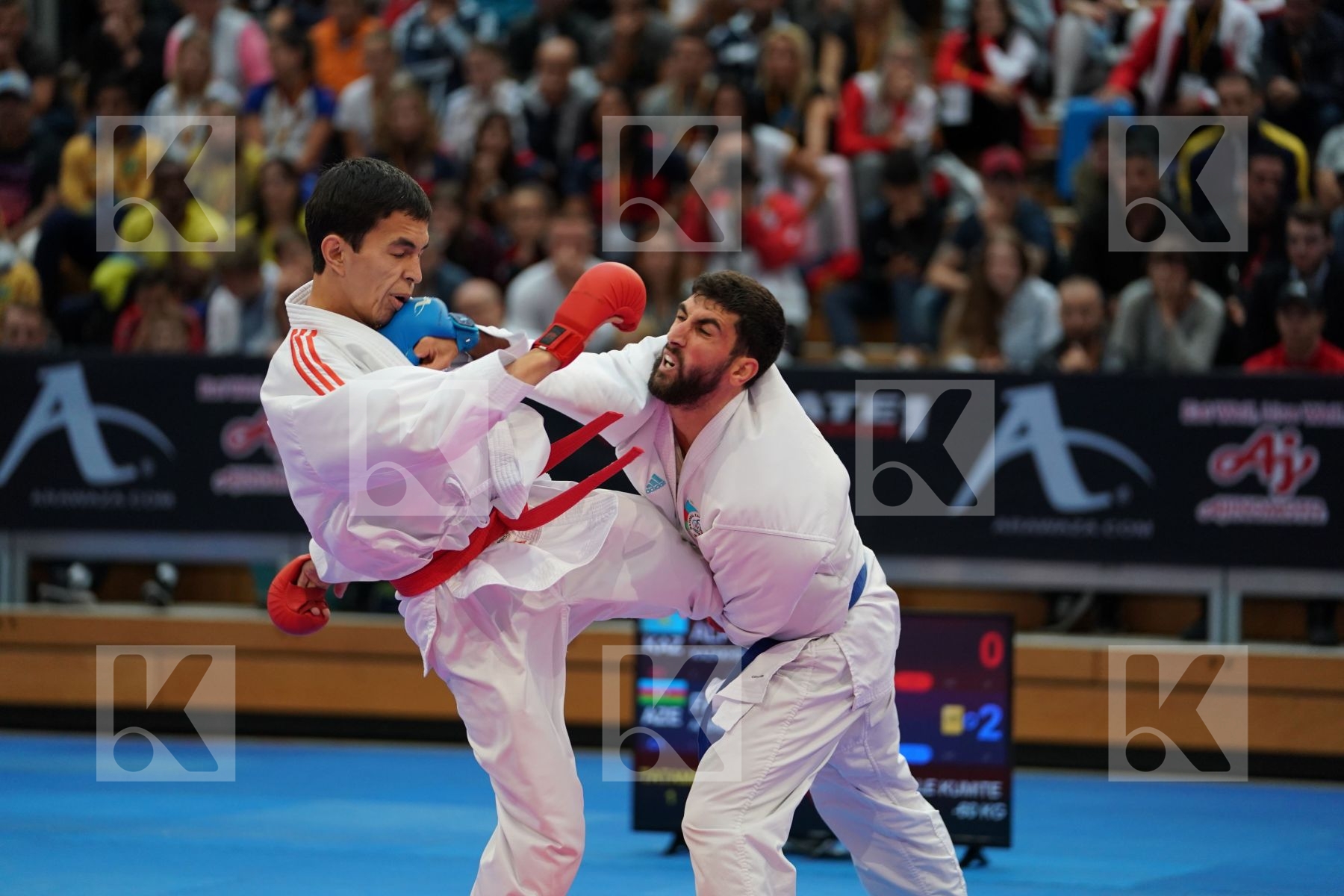 ALPYSBAY KAISAR (KAZAKHSTAN) vs FARZALIYEV FIRDOVSI (AZERBAIJAN) in Senior Kumite -60 Kg - Bronze bout