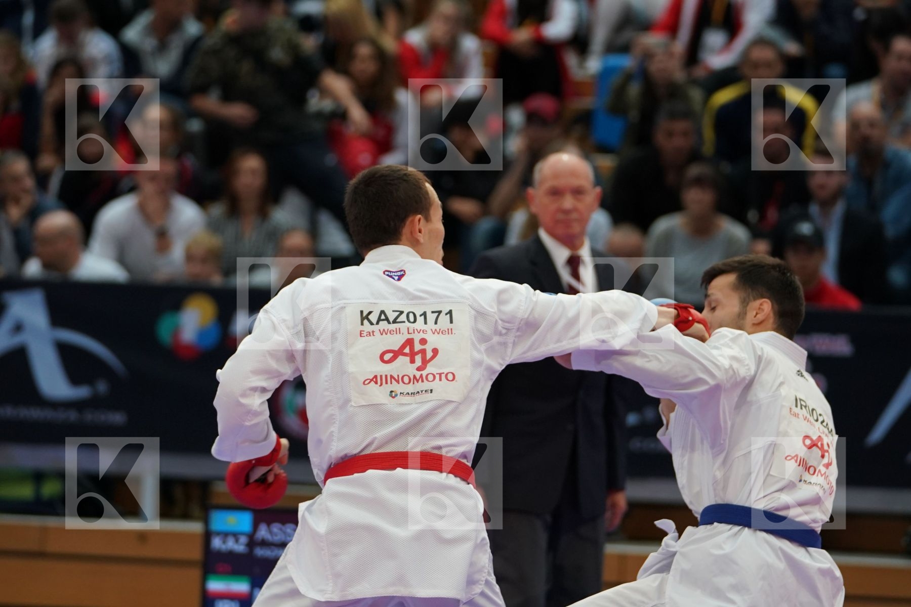 ASSADILOV DARKHAN (KAZAKHSTAN) vs MEHDIZADEH AMIR (IRAN) in Senior Kumite -60 Kg - Bronze bout