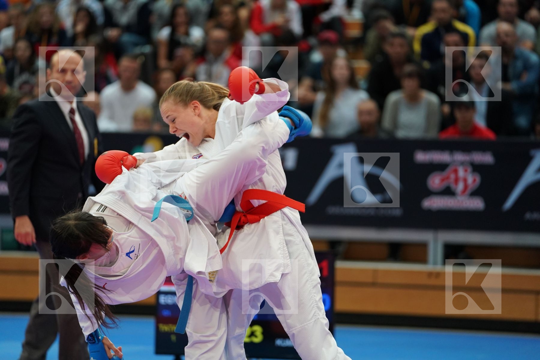 BROWN JENNA (UNITED STATE) vs ATTIA YASSMIN (EGYPT) in Senior Kumite -55 Kg - Bronze bout
