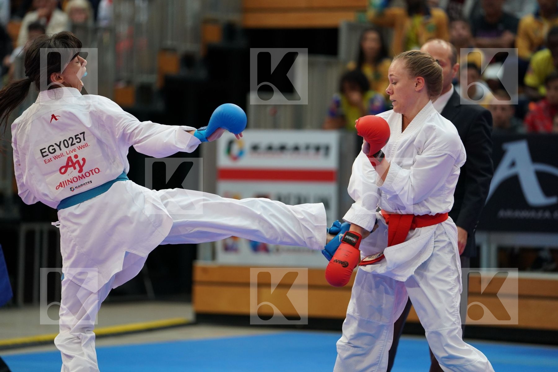 BROWN JENNA (UNITED STATE) vs ATTIA YASSMIN (EGYPT) in Senior Kumite -55 Kg - Bronze bout