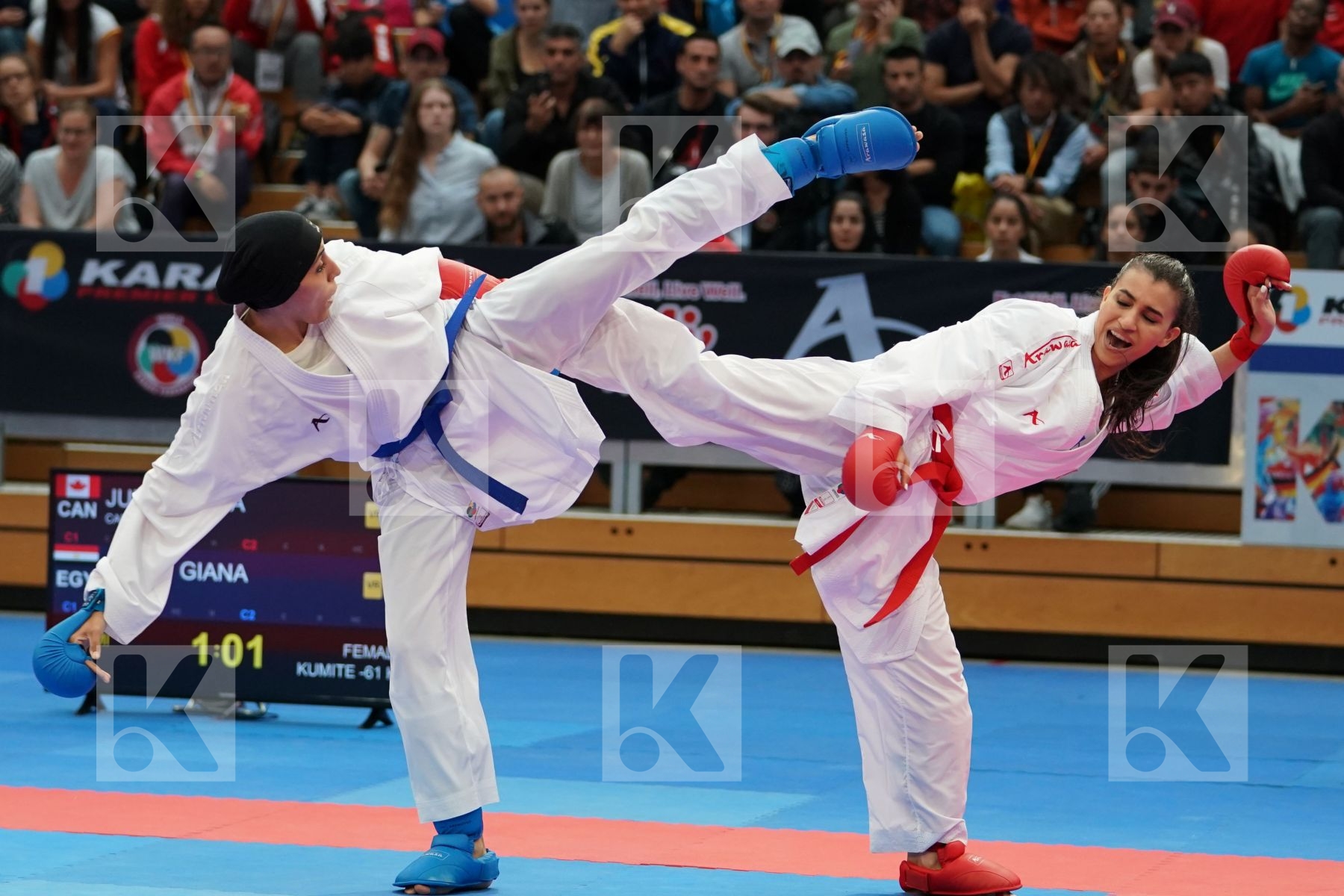 JUMAA HAYA (CANADA) vs LOTFY GIANA (EGYPT) in Senior Kumite Ð 61 Kg - Bronze bout