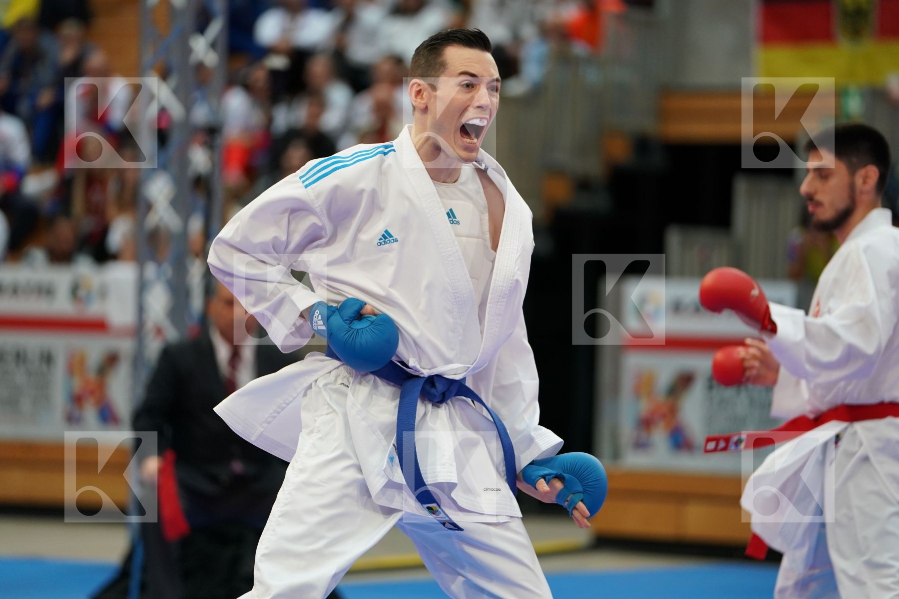 ELTEMUR ERMAN (TURKEY) vs SCOTT THOMAS (UNITED STATE) in Senior Kumite Ð 75 Kg - Bronze bout