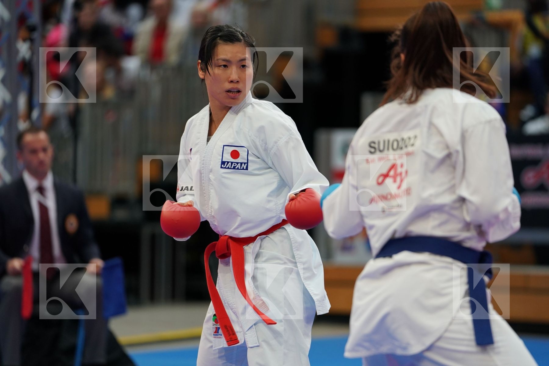 SOMEYA KAYO (JAPAN) vs QUIRICI ELENA (SWITZERLAND) in Senior Kumite Ð 68 Kg - Bronze bout