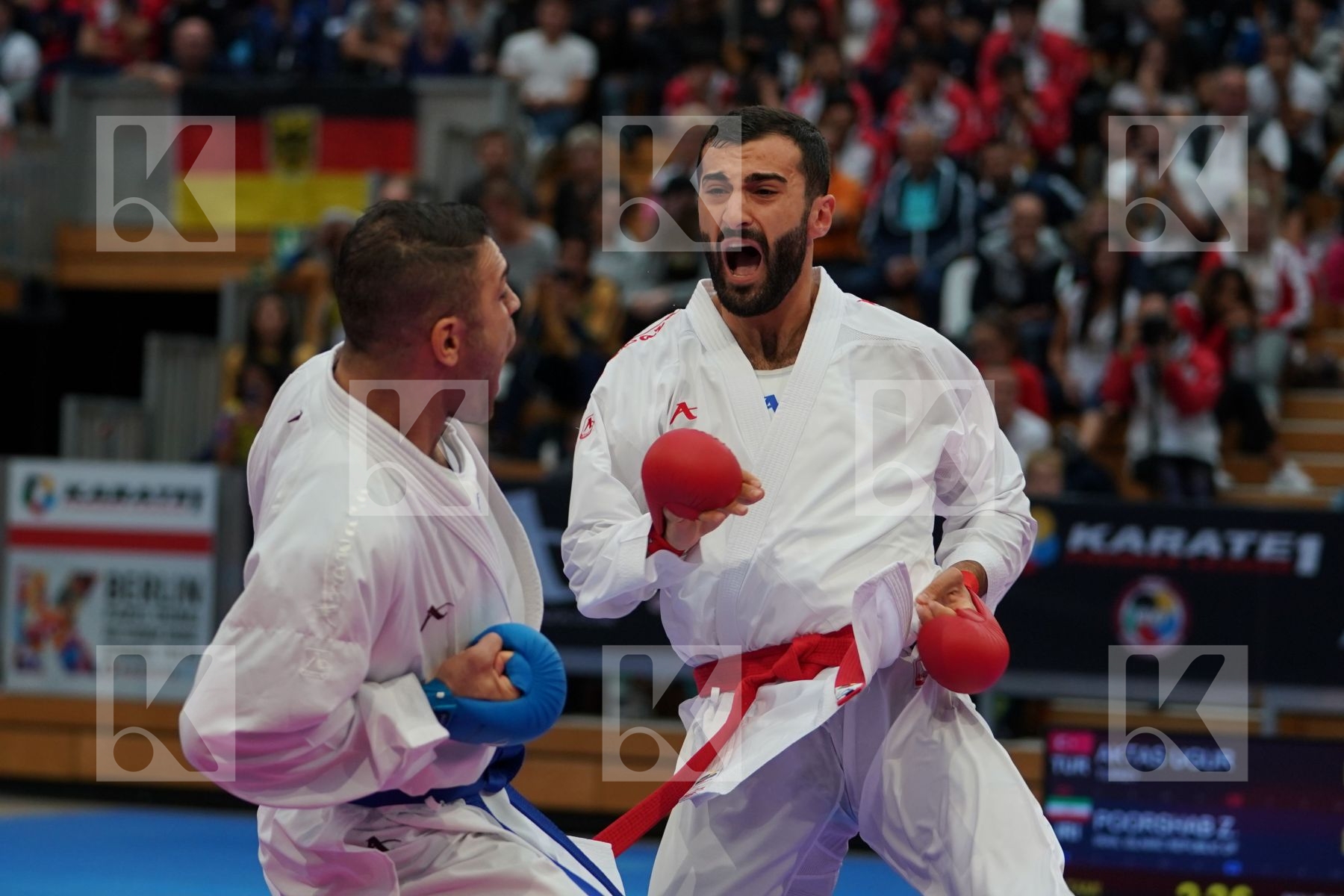 AKTAS UGUR (TURKEY ) vs POORSHAB ZABIOLLAH (IRAN) in Senior Kumite Ð 84 Kg - Bronze bout