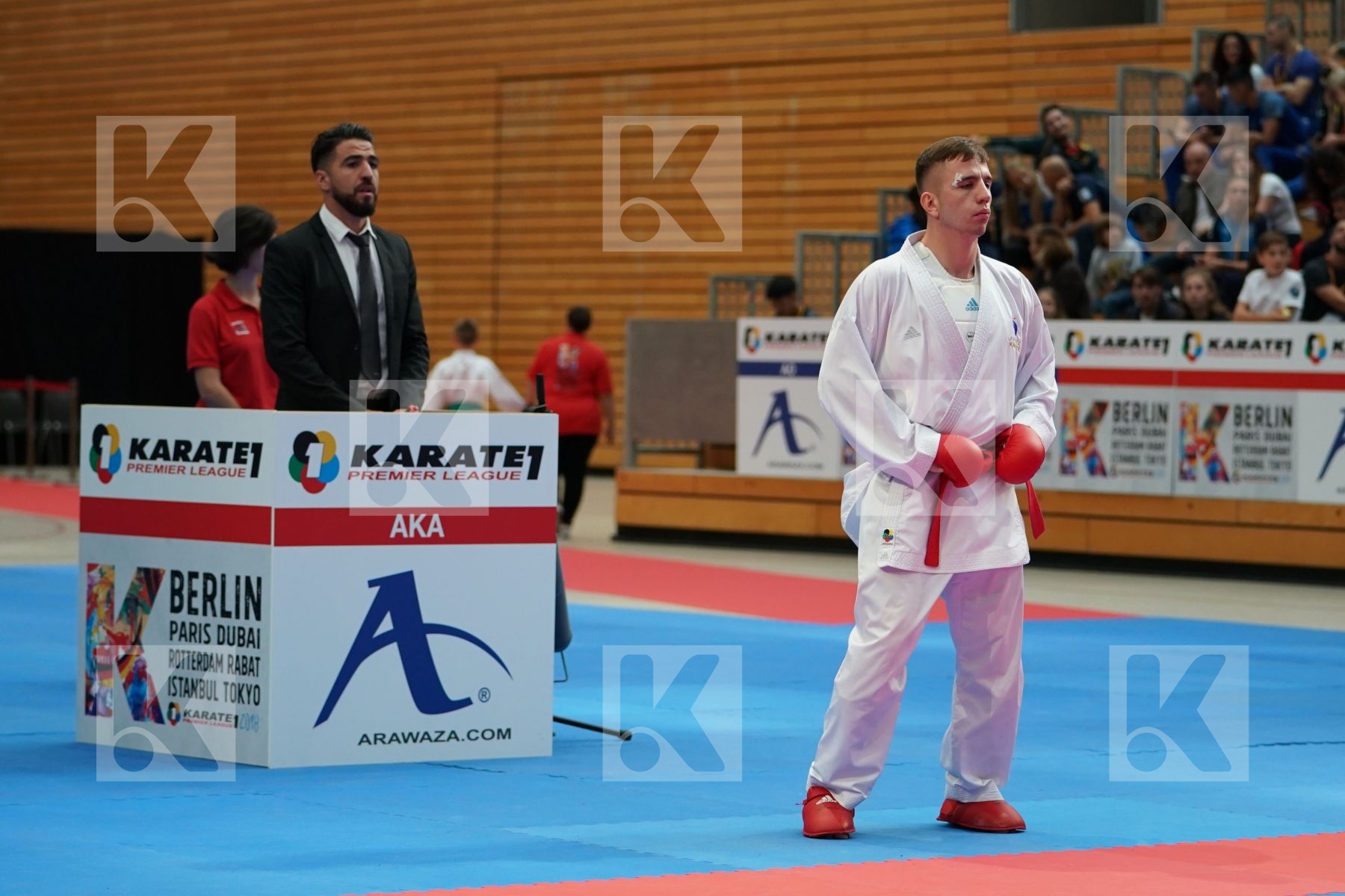 DA COSTA JESSIE (FRANCE) vs PETERSEN TIMOTHY (NETHERLANDS) in Senior Kumite Ð 84 Kg - Bronze bout