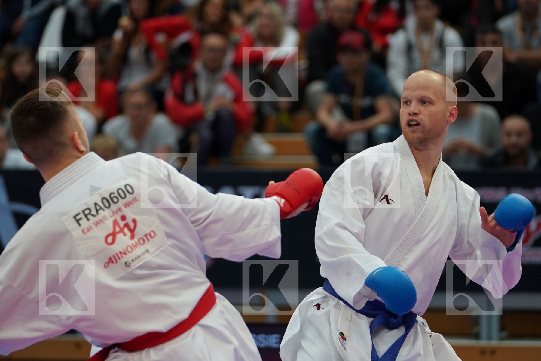 DA COSTA JESSIE (FRANCE) vs PETERSEN TIMOTHY (NETHERLANDS) in Senior Kumite Ð 84 Kg - Bronze bout