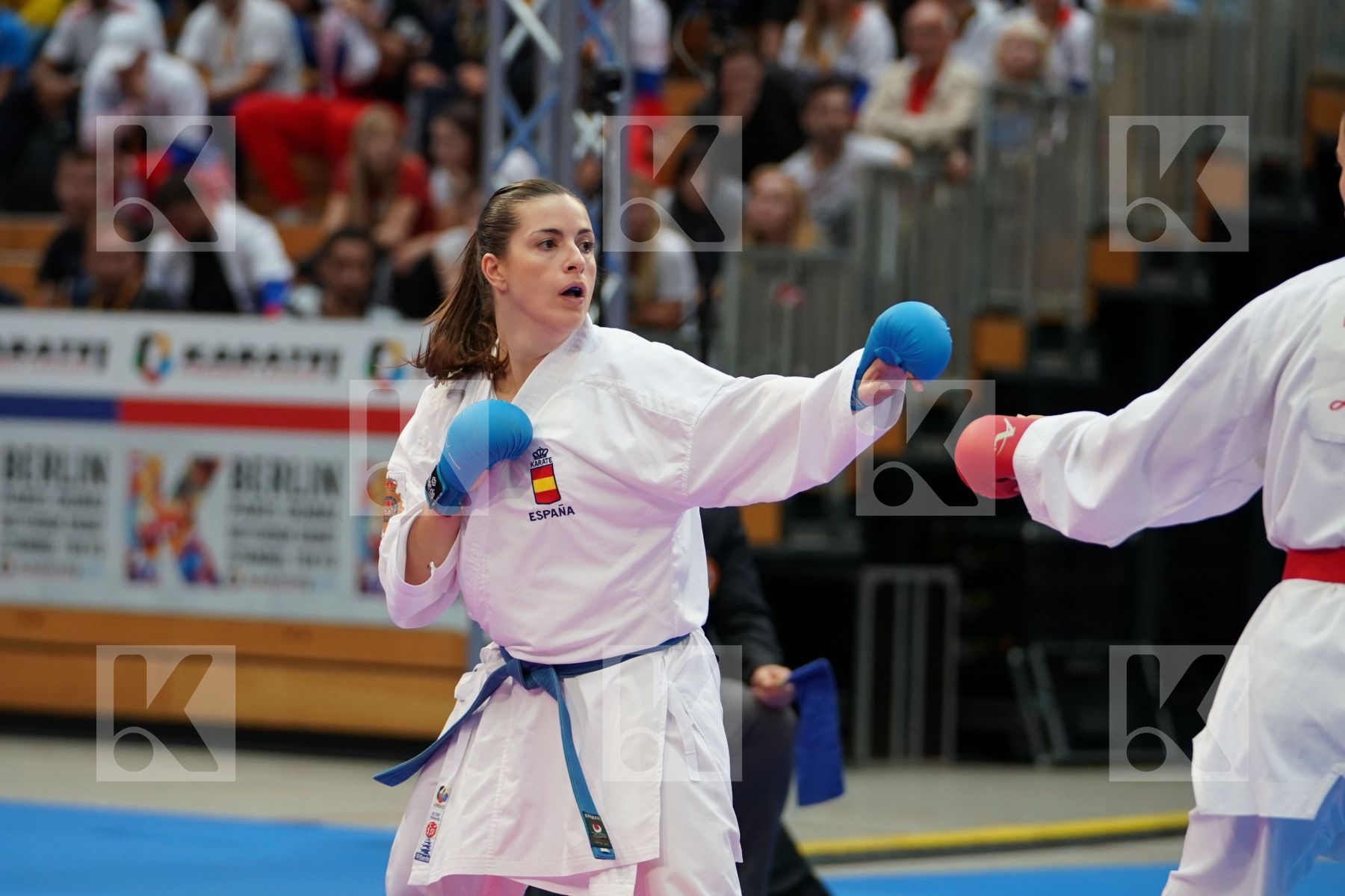 HOCAOGLU MELTEM (TURKEY ) vs PALACIO GONZALEZ LAURA (SPAIN) in Senior Kumite 68+ Kg - Bronze bout