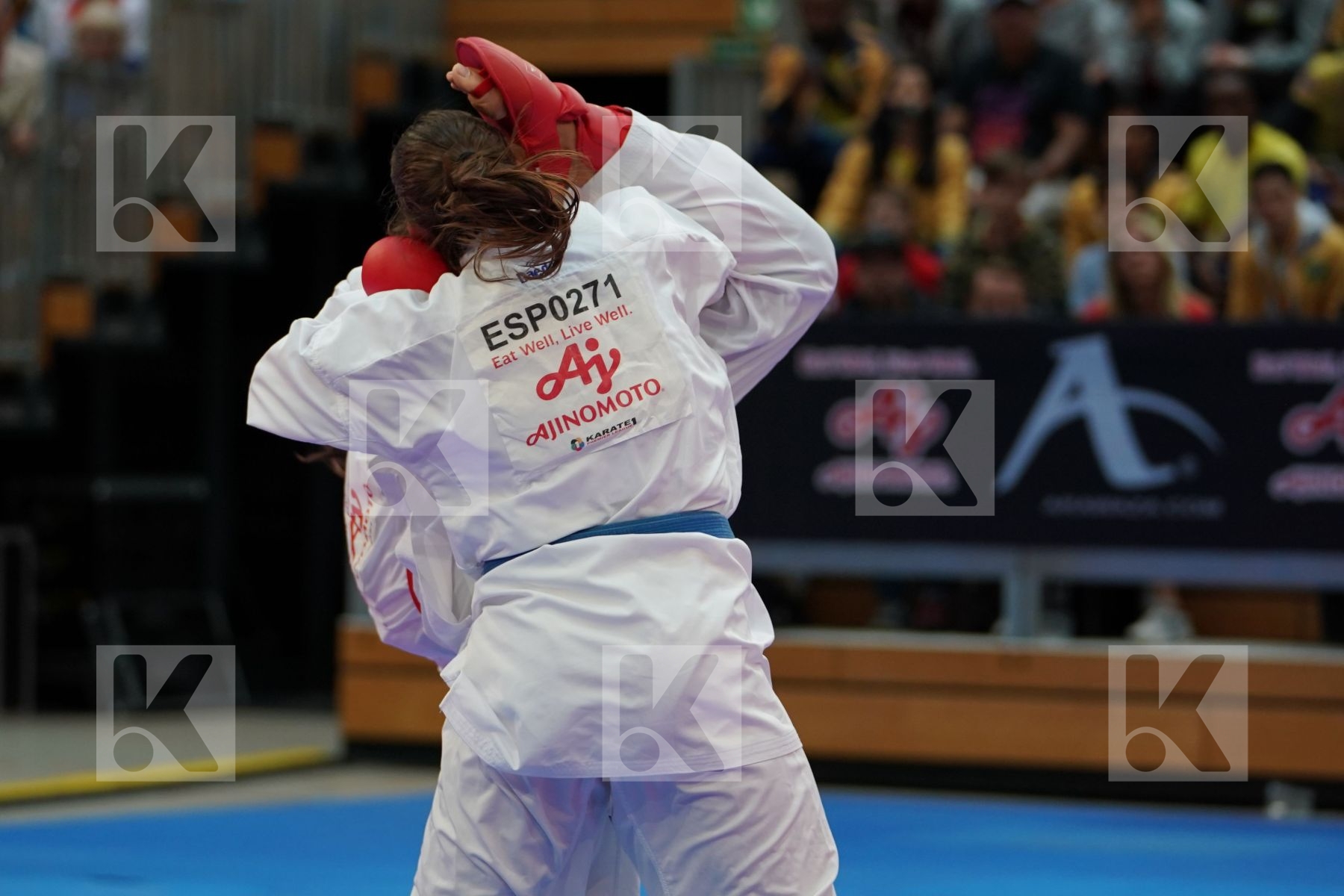 HOCAOGLU MELTEM (TURKEY ) vs PALACIO GONZALEZ LAURA (SPAIN) in Senior Kumite 68+ Kg - Bronze bout