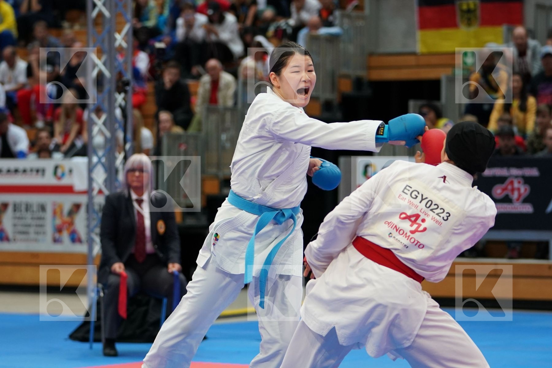 ABOUALYAZED SHYMAA (EGYPT) vs SAITO AYAKA (JAPAN) in Senior Kumite 68+ Kg - Bronze bout