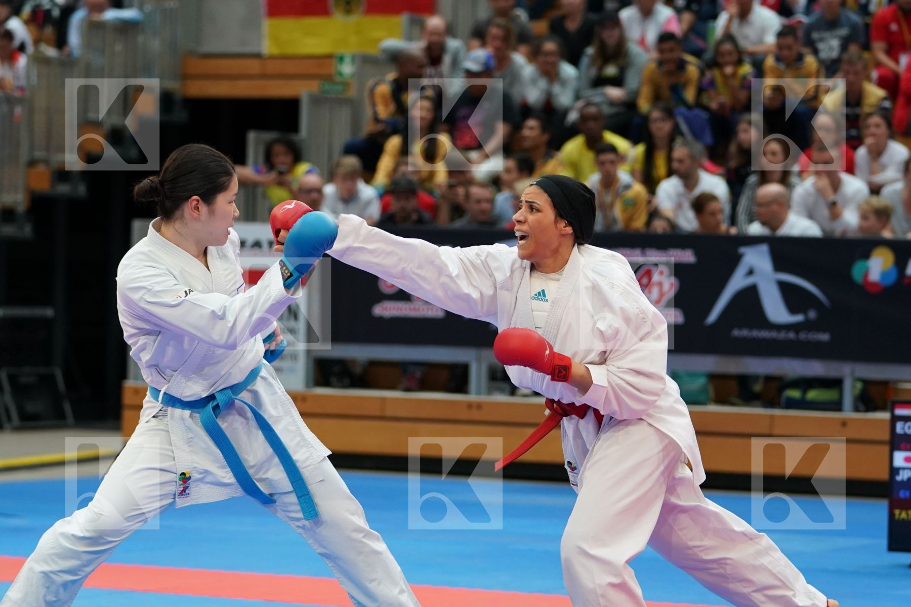 ABOUALYAZED SHYMAA (EGYPT) vs SAITO AYAKA (JAPAN) in Senior Kumite 68+ Kg - Bronze bout