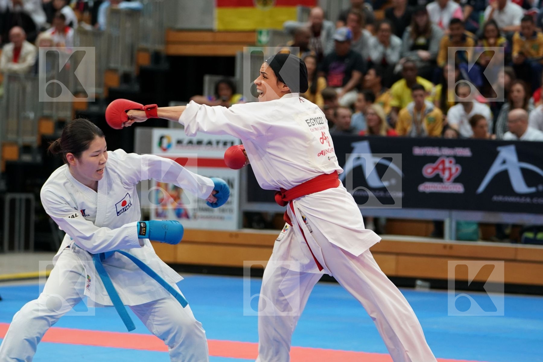 ABOUALYAZED SHYMAA (EGYPT) vs SAITO AYAKA (JAPAN) in Senior Kumite 68+ Kg - Bronze bout